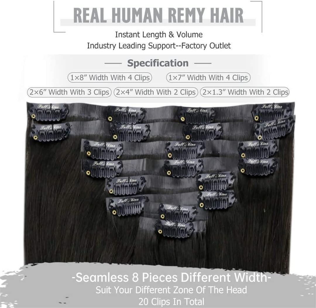 Seamless Clip in Human Hair Extensions 8Pcs 100G Solid Color Blond Hair Pu Clip on Machine Remy Extension Skin Weft 16P22 18 Inches 100G/Set image number 2