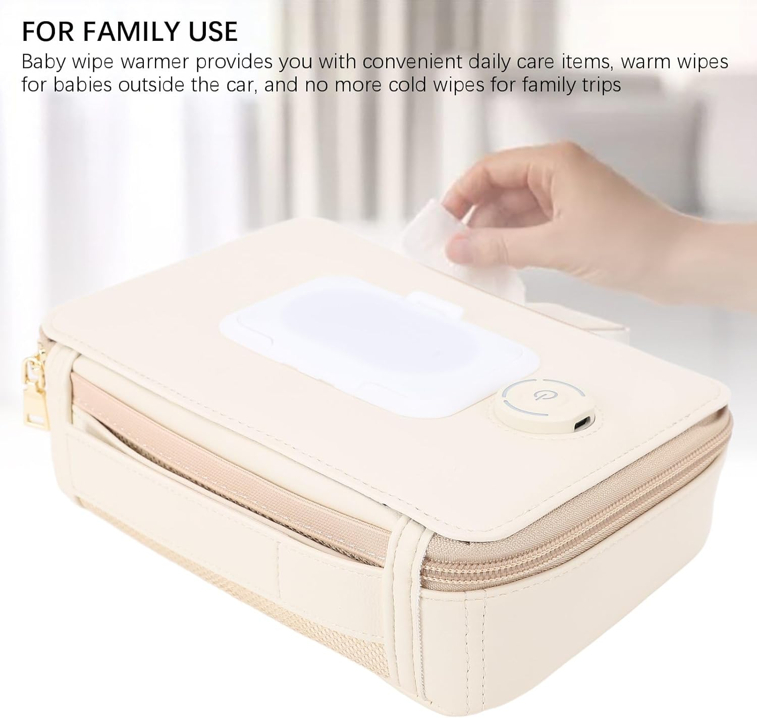 Baby Wipe Warmer, Large Capacity Wipes Dispenser, Heating Function, Diaper Wipe Warmer, for Living Room, Restaurants, Outings image number 6