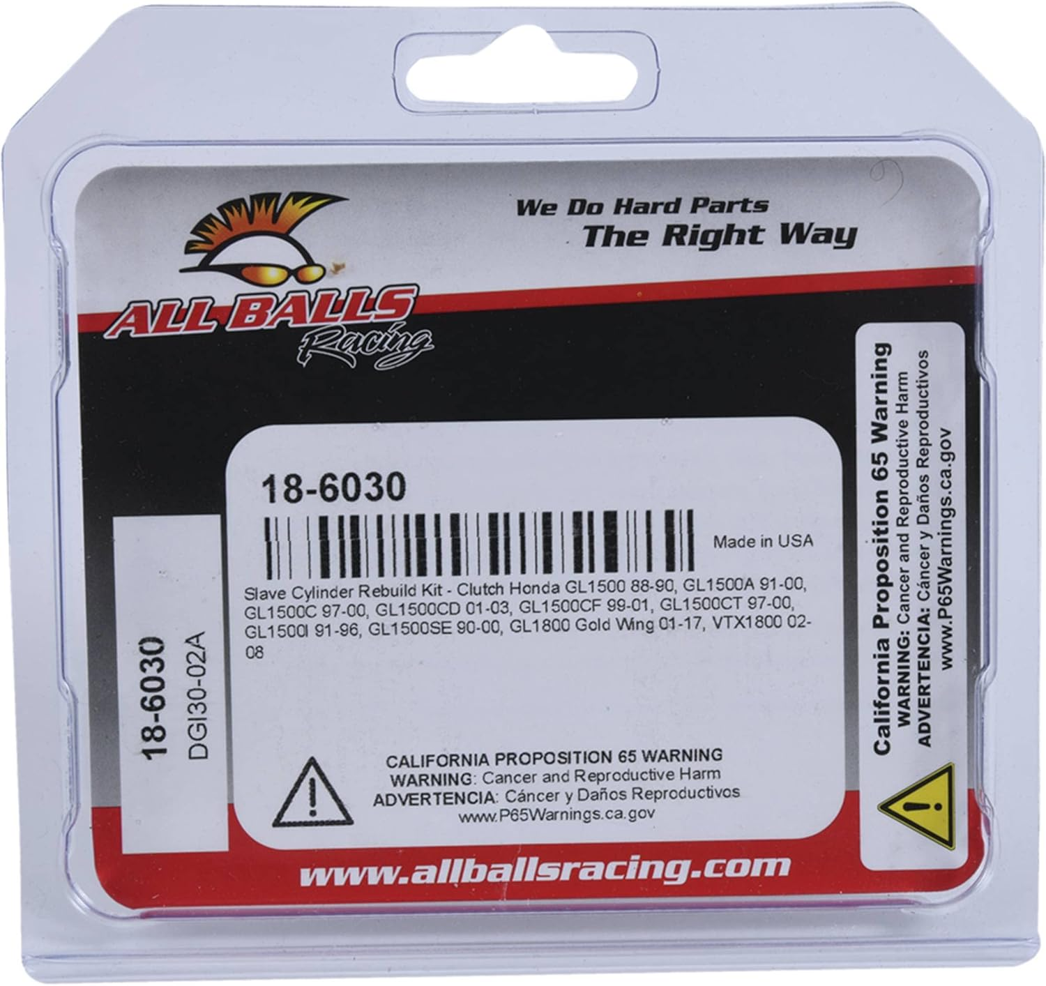 All Balls Racing Clutch Slave Cylinder Kit 18-6030 Compatible With/Replacement for Honda GL1500 1988-1990, GL1500A 1991-2000, GL1500C 1997-2000, GL1500CD 2001-2003, GL1500CF 1999-2001 image number 4