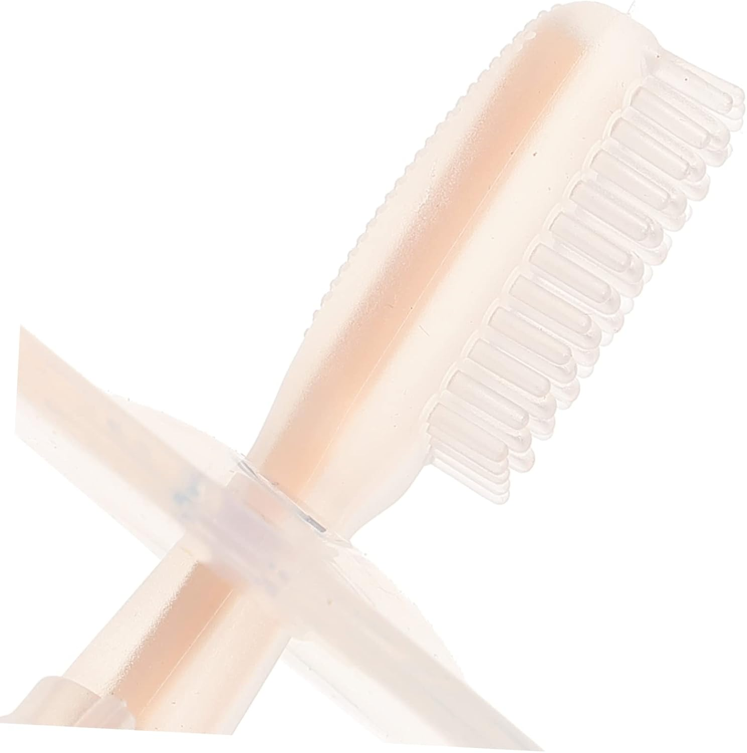 LIFKOME 4Pcs Silicone Baby Toothbrush Set Suction Base Soft Bristles Toddler Oral Cleaner for Newborns Infant Oral Care in Pink Yellow Green Blue