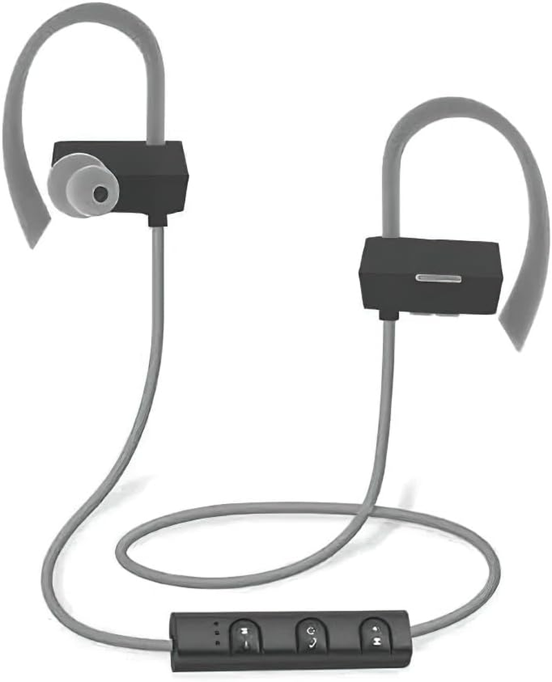 Generic Sentry BLW-BT990 Pro Hook Wireless Earbuds, Black and Gray; USB Cable Included; In-Line Microphone; Removable Earhooks; Control Buttons