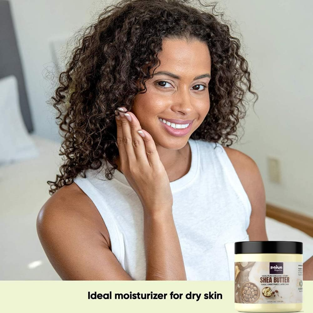 Paiya Organics Raw Shea Butter for Skin & Hair, Organic Shea Butter Sourced from Ghana Unrefined for Stratch Marks, 200G image number 1