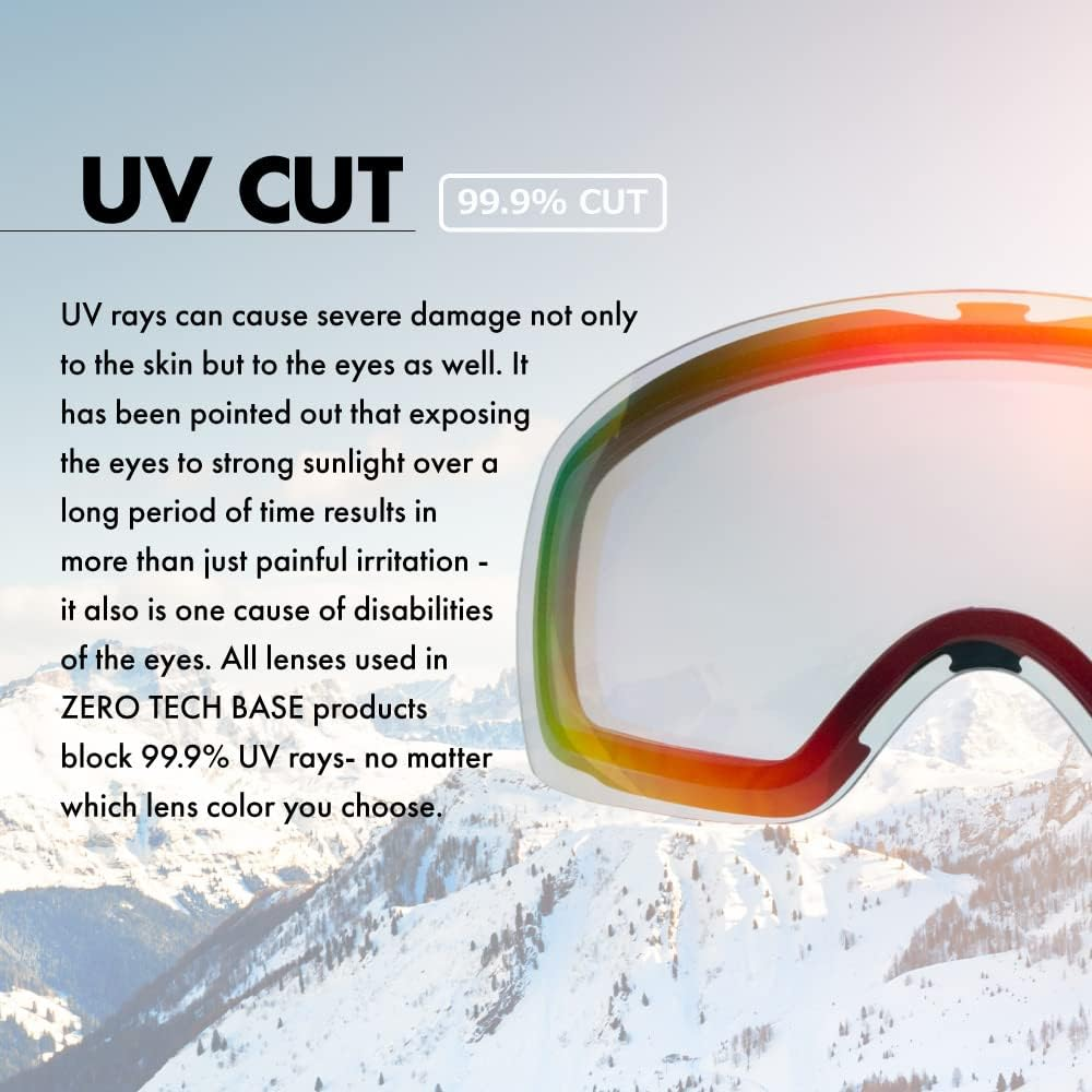 ZERO TECH BASE Replacement Lens for Oakley Flight Deck XL Snow Goggle Ski Snowboad image number 5