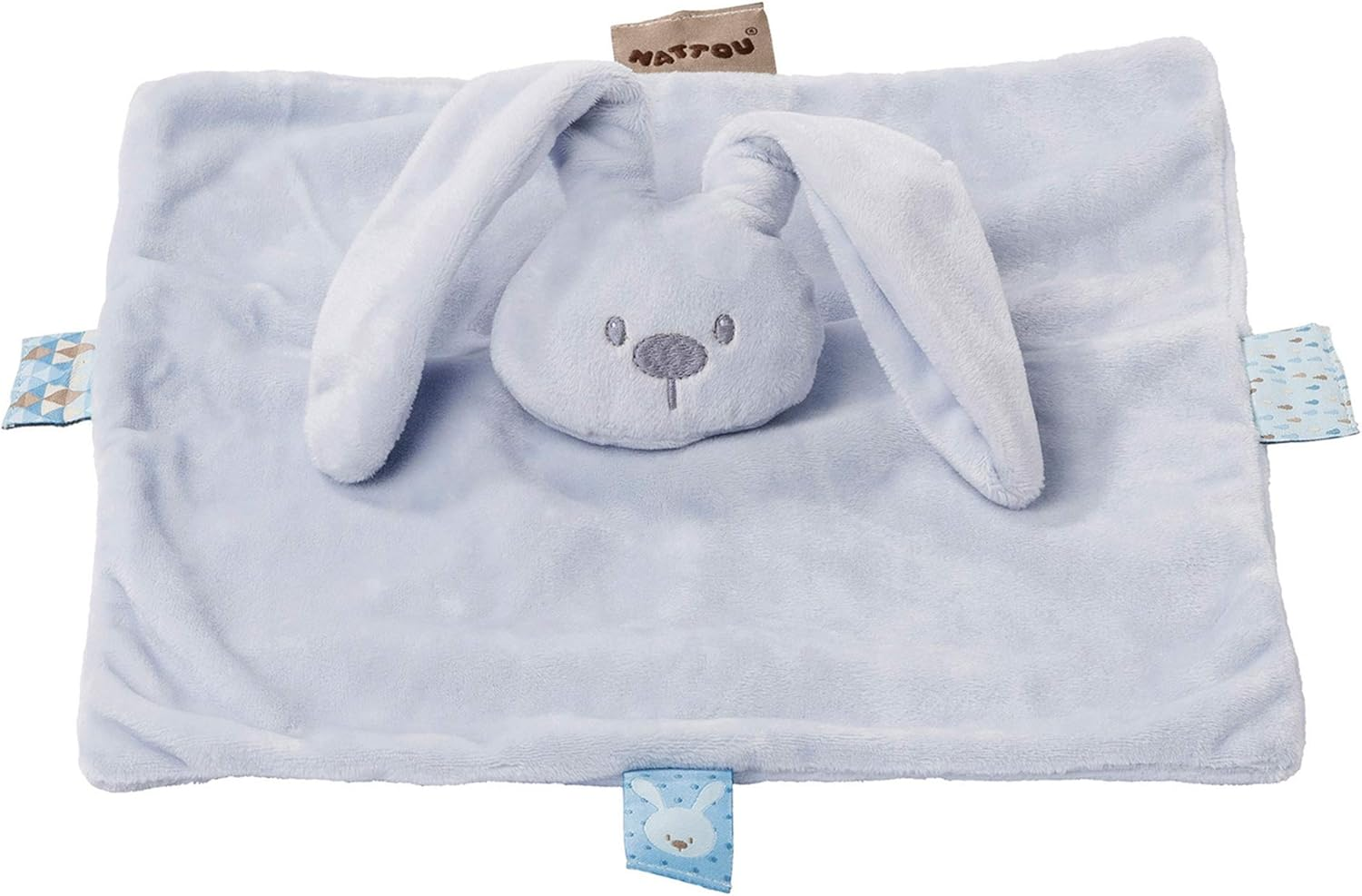 Nattou Lapidou Doudou Comforter Blanket, Sky Blue, 1 Count (Pack of 1)