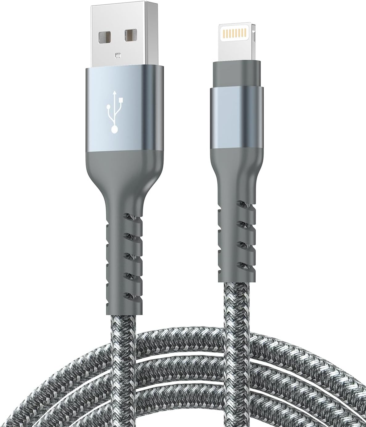 Iphone Charger Cable 2M, Apple Mfi Certified Lightning Cable Nylon Braided Iphone Cable USB a to Lightning Cable Fast Charging for Iphone 14 13 12 11 Pro Max XR XS Max X 10 8 7 6 SE, Ipad image number 2