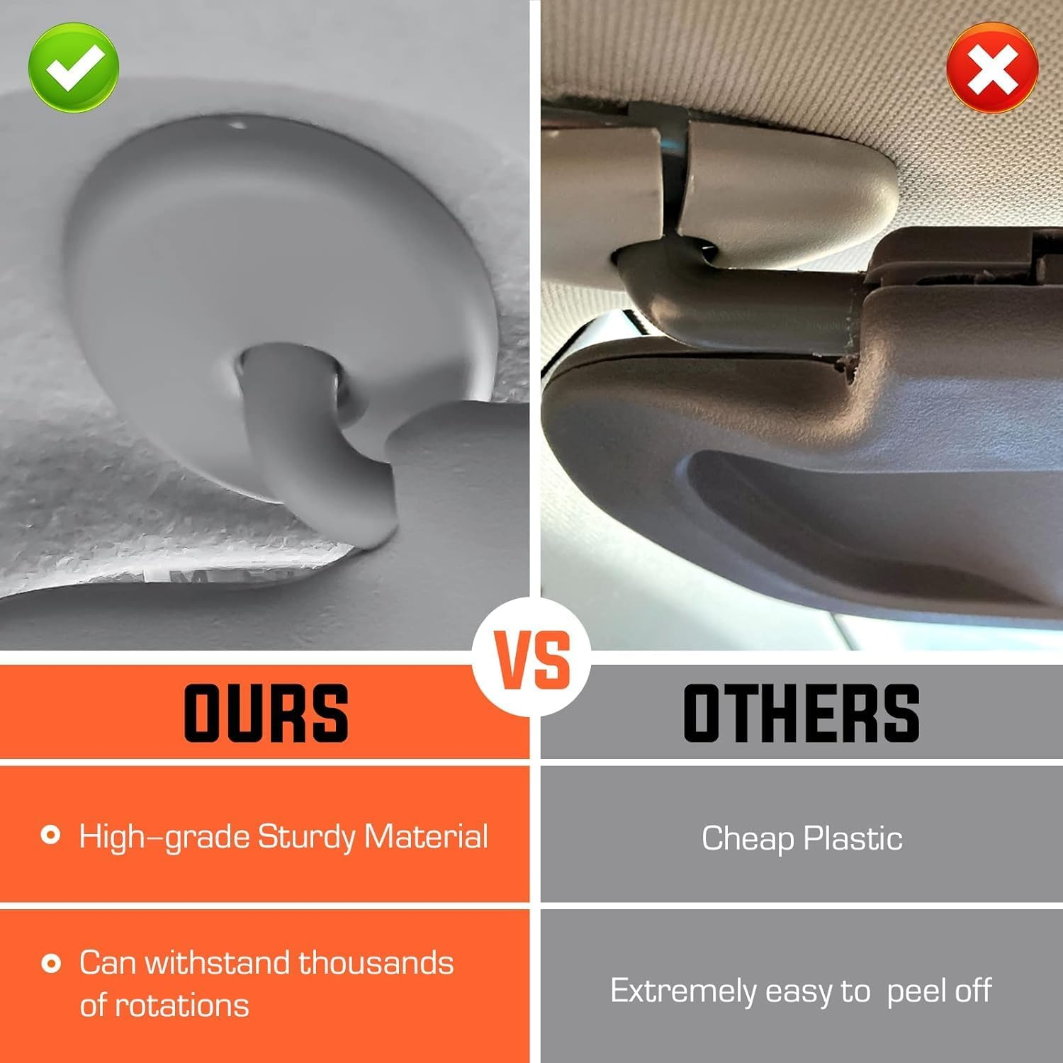 Left Driver Right Passenger Side Sun Visor Replacement Fit for Toyota RAV4 2006 2007 2008 2009 2010 2011 2012 2013 Accessories, Replaces# 74320-42501-B2, 74310-42452-B2 (Driver Side) image number 1