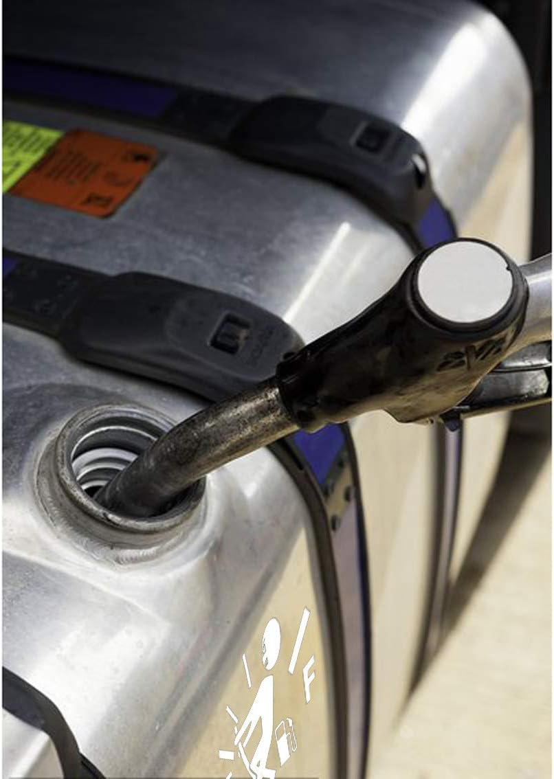 2Pcs White Funny Fuel Tank Stickers Reflective Fuel Lid Decal Hilarious Decal for Most Vehicle Car Truck Gas Cap Door, Easy Install on Individua image number 6