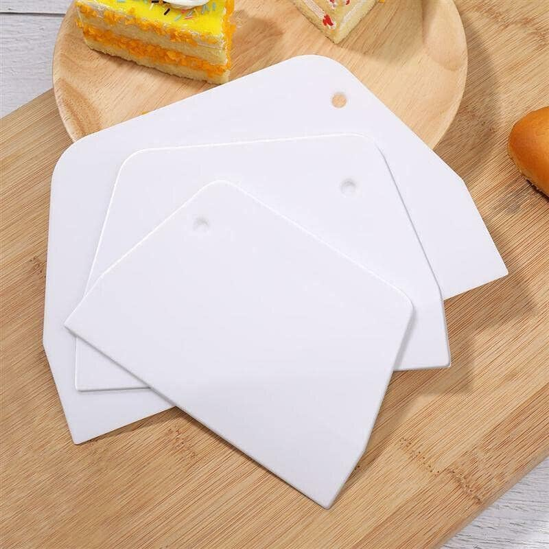 3 Pcs Dough Cutter Scraper Kitchen Tool Pastry Bowl Divider Bench Scrape Fondant, Multiple Sizes image number 1