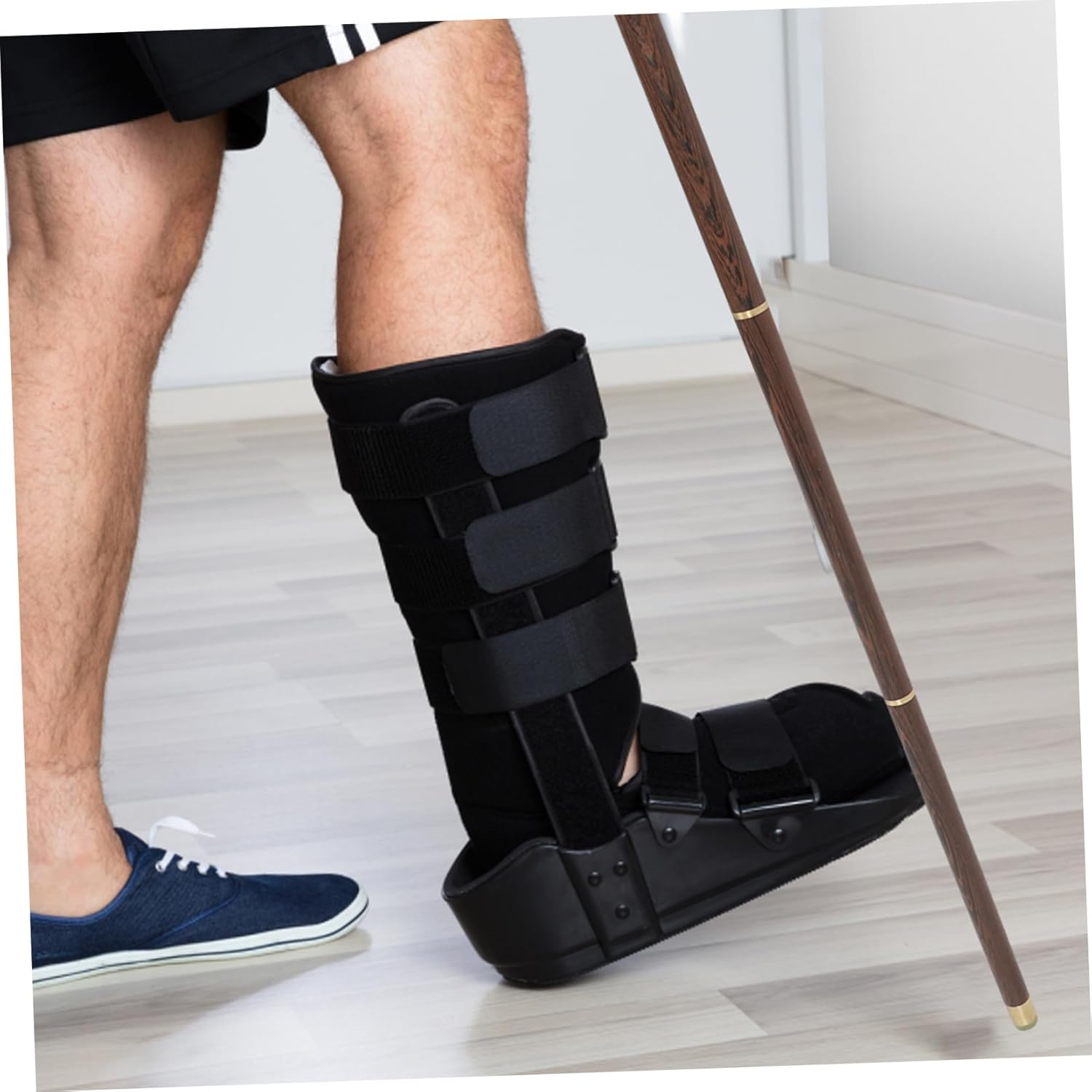 Healvian Collapsible Walking Stick for Men Portable Senior Walking Cane Comfortable Grip for Hiking Trekking image number 2