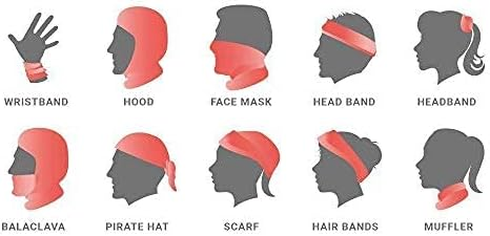 Shopiness Unisex Adult Multifunctional Headband Bandana Neck Gaiter for Sport Football Soccer World Cup Country Flags image number 4