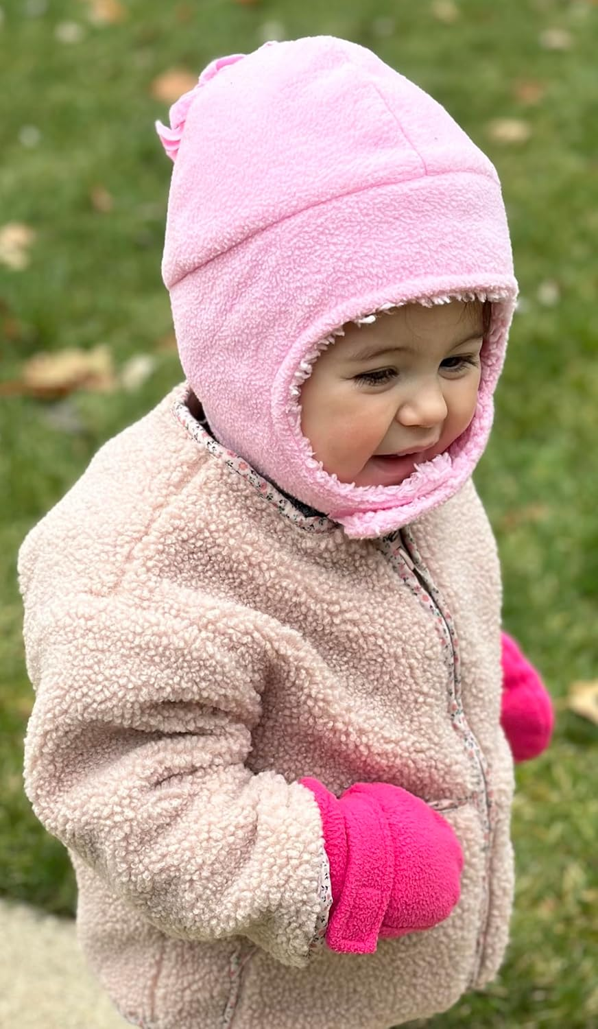 N'Ice Caps Little Kids and Baby Easy-On Sherpa Lined Fleece Mittens - 2 Pair Pack image number 3