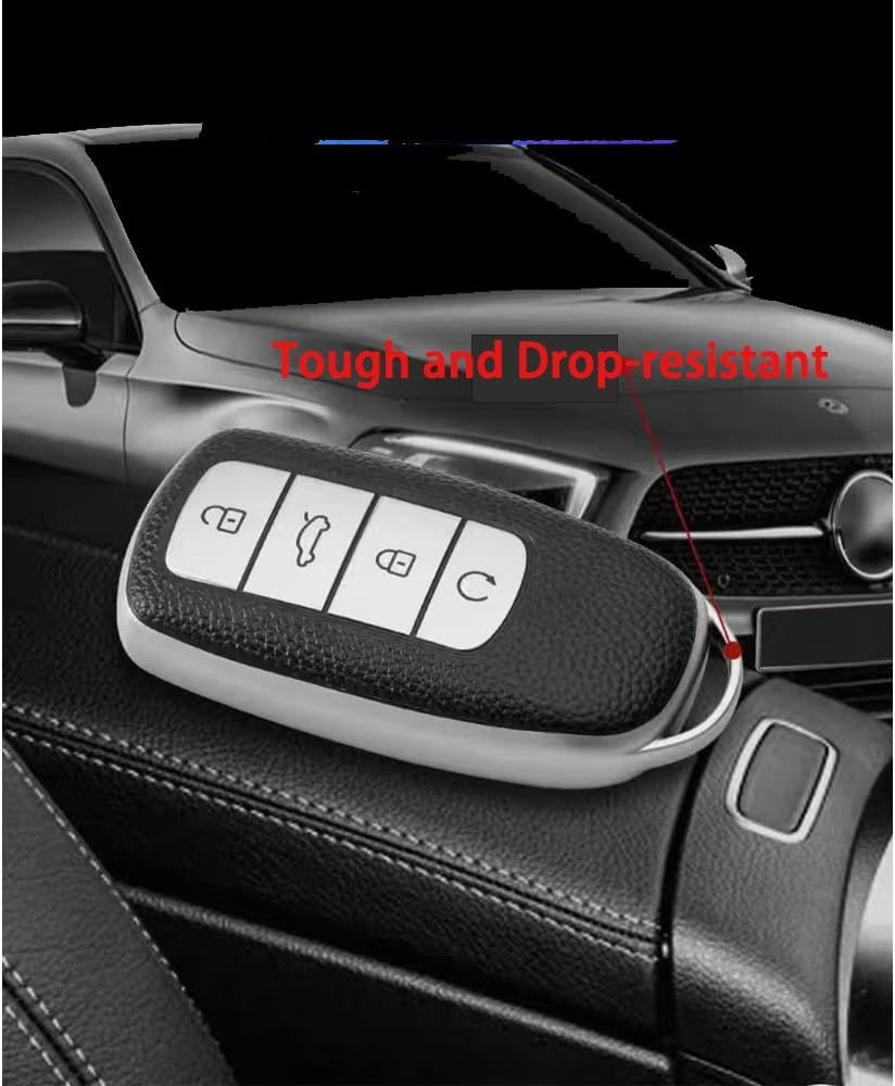 2-Pcs Smart Car Key Fob Cover, TPU Protector Case Compatible with Chery Omoda 5 & Tiggo 8 Pro (Anti-Scratch, Shockproof Key Shell) image number 3