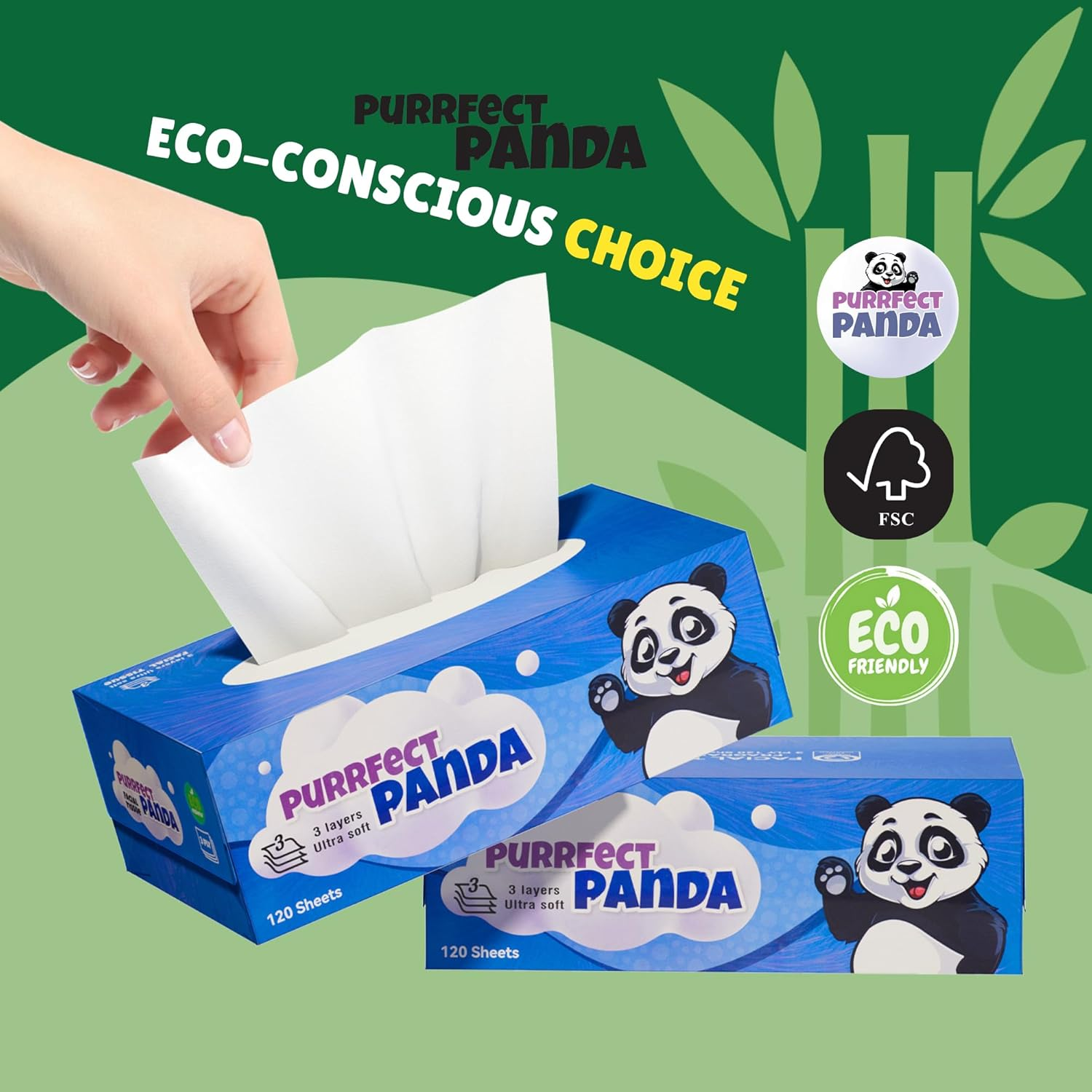 Soft Facial Tissues 24 Packs 3-Ply, Large 120 Tissues/Pack (2880 Total Tissues), Gentle and Absorbent, Ideal for Home, Office, and Travel Use &ndash; Bulk Carton Packaging