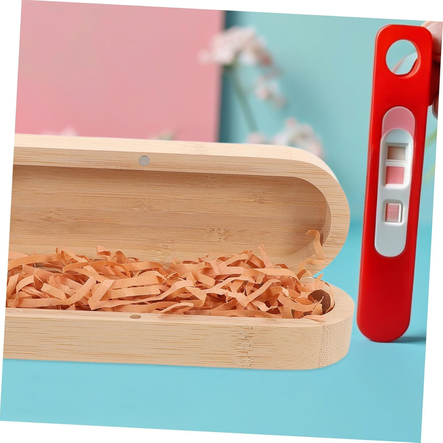 CLISPEED Wooden Pregnancy Test Reveal Box Surprise Keepsake for Grandparents Announcement Souvenir Wooden Pregnancy Test Box image number 2