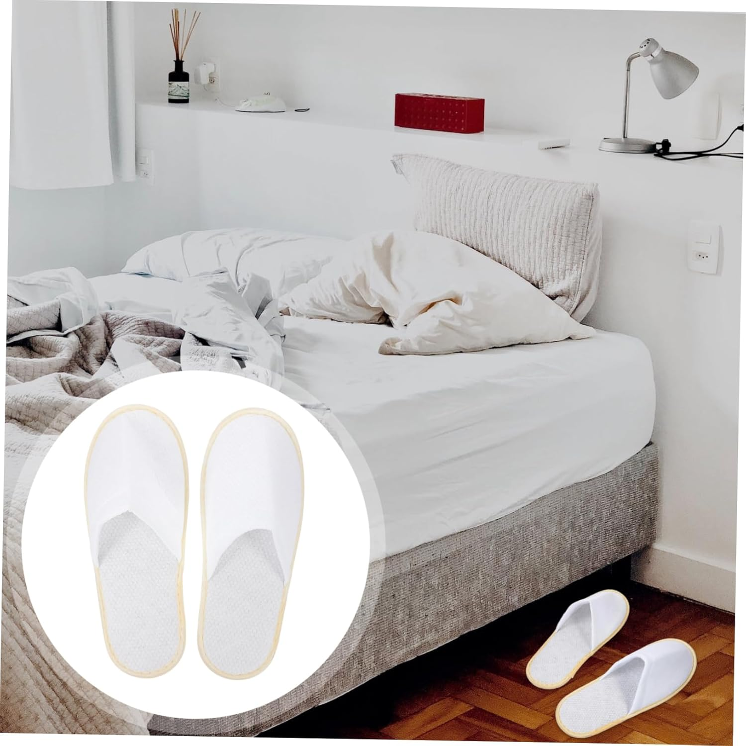 Ipetboom Slippers Sliders Non Hotel White Cotton - Assorted Color image number 4