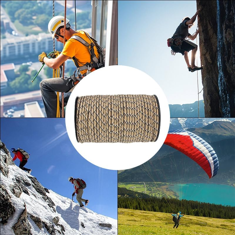 Leona Co 550 Paracord Parachute Cord - 9 Strand 100M Core Paracord Rope Lanyard Mil Spec Type III for Camping, Hiking and Survival (Camouflage) image number 3