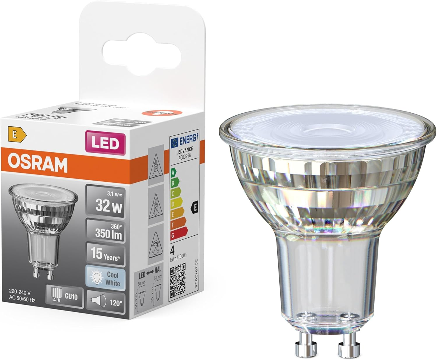 OSRAM LED Star PAR16 3.1 W 840 GU10 image number 2