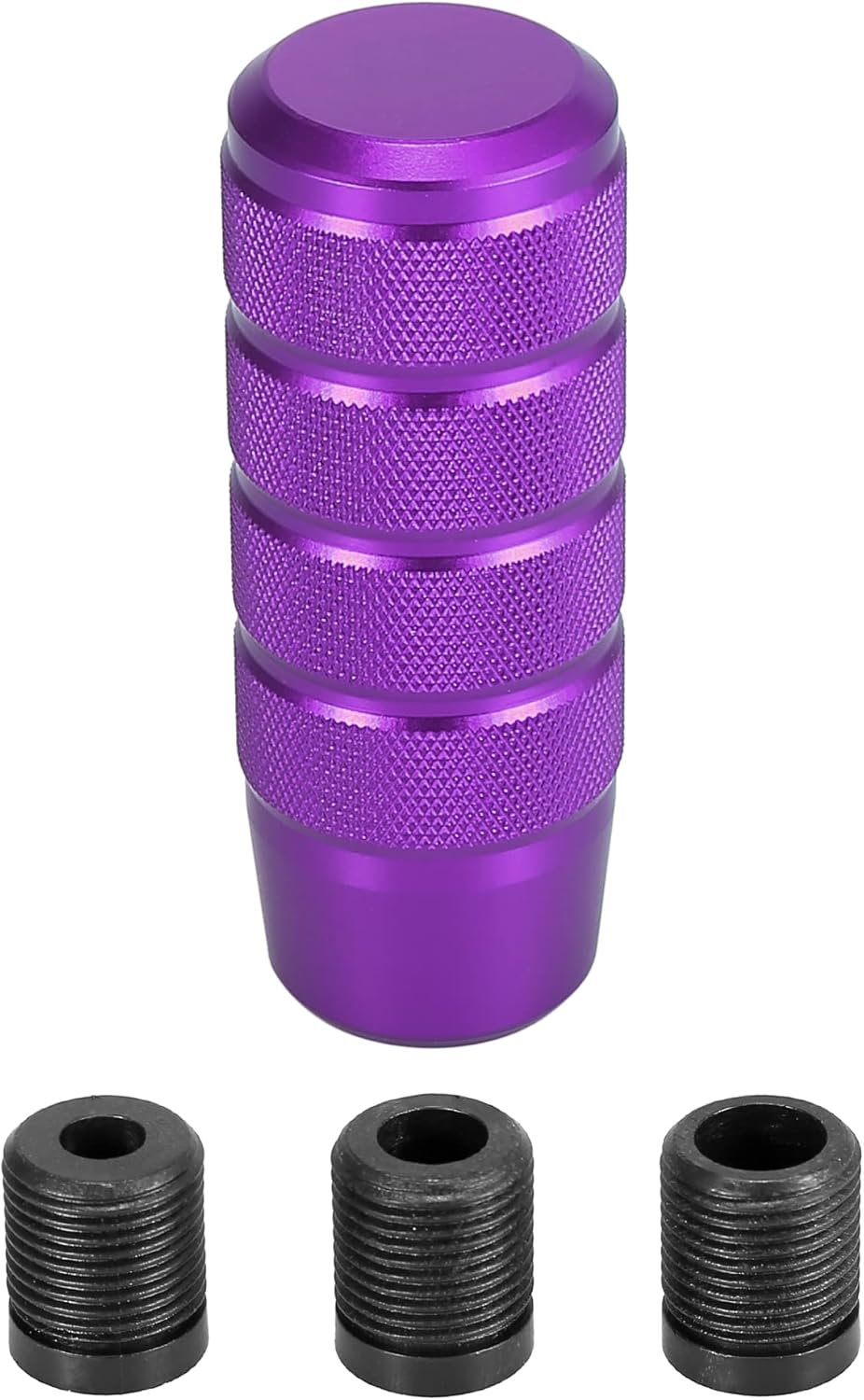 X AUTOHAUX Metal Universal 9.5Cm Shift Knob Gear Shift Manual Transmission Stick Shift Knob Set for Car Black