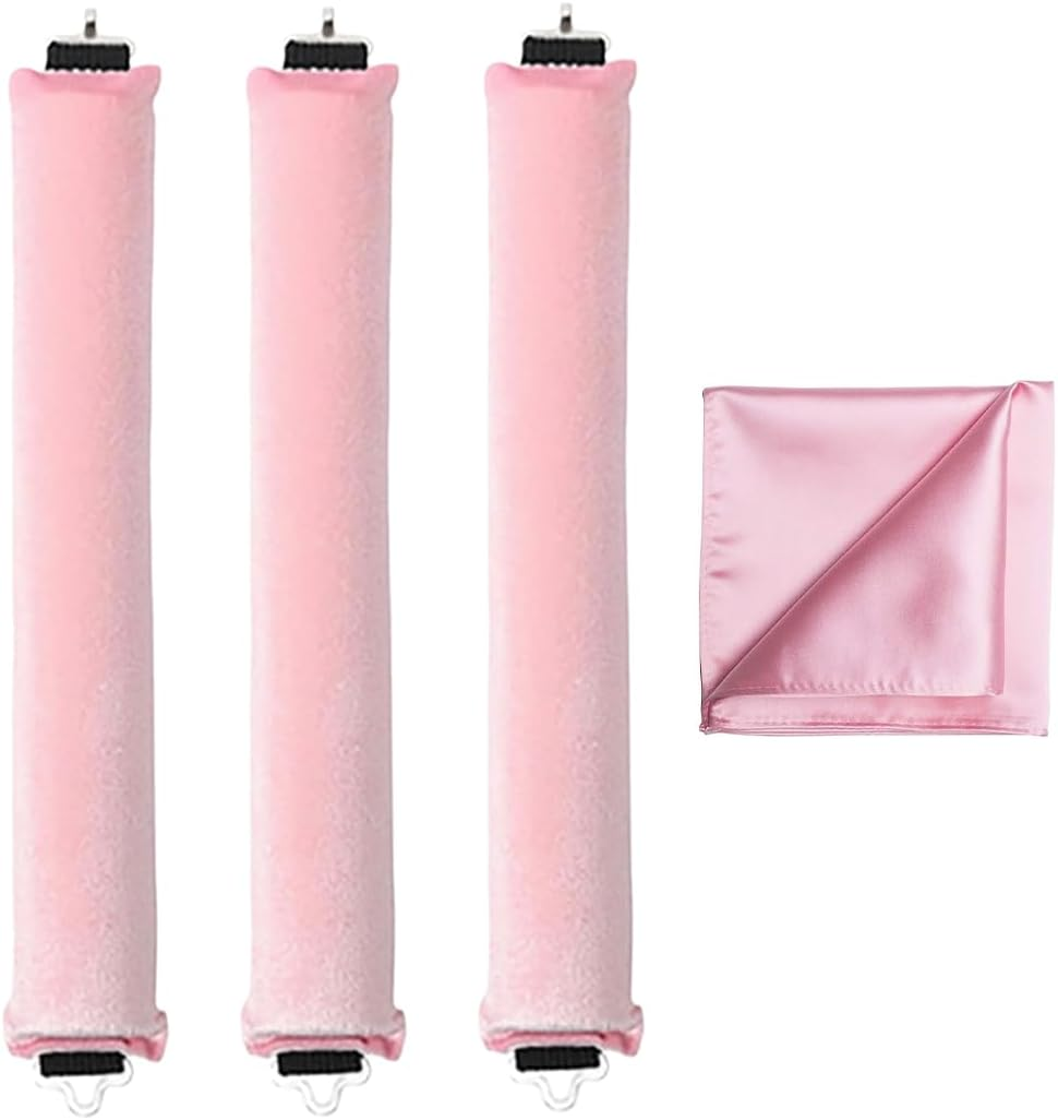 Luliyldj 4-Piece Set Curlers Heatless Curls Curlers Overnight Heat-Resistant Curlers Curls without Heat Heatless Curls image number 3