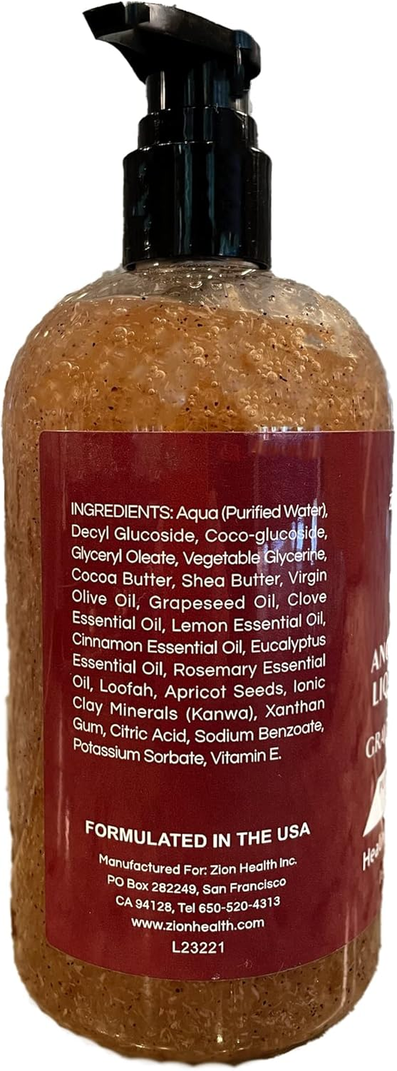 Zion Health, Ancient Clay Liquid Soap, Thieves Essential Oil, 16 Fl Oz (473 Ml)