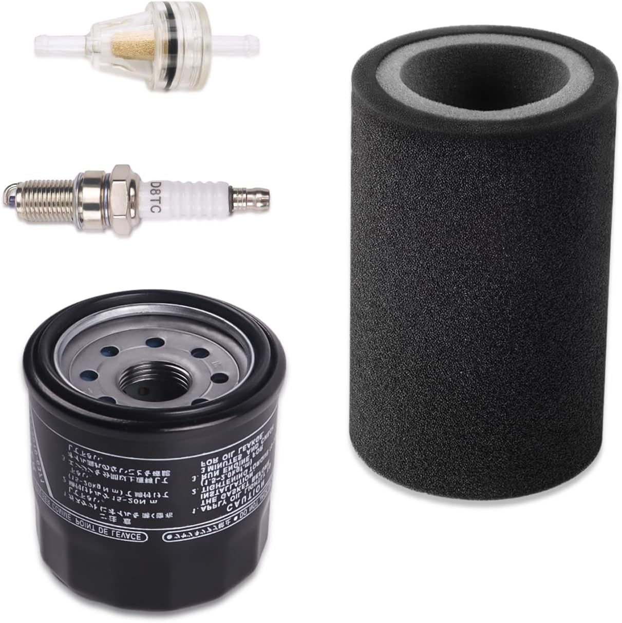 Air Filter Foam Oil Filter Fuel Filter Spark Plug for Yamaha Bruin 350 2004-2006 Grizzly 350 450 2007-2014 Wolverine 450 2006-2010 Wolverine 350 2006-2009 Kodiak 450 400 2004-2006 5UH-E4451-10-00
