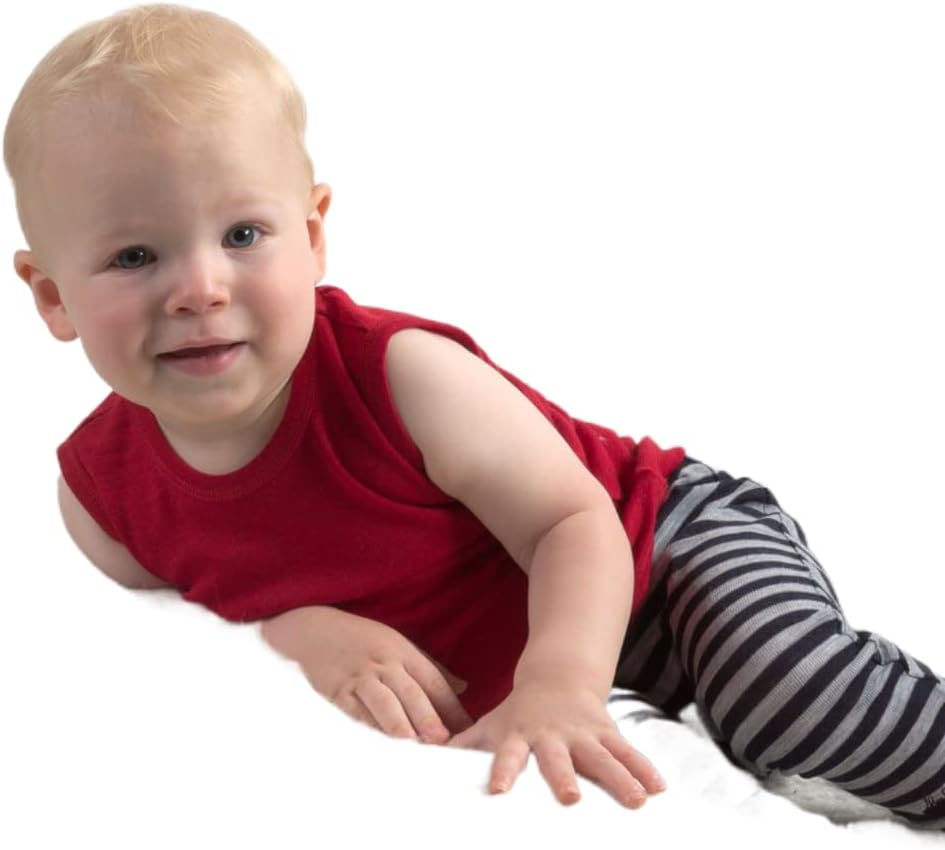 Merino Baby Vest for 12-18 Months Babies, Red image number 5