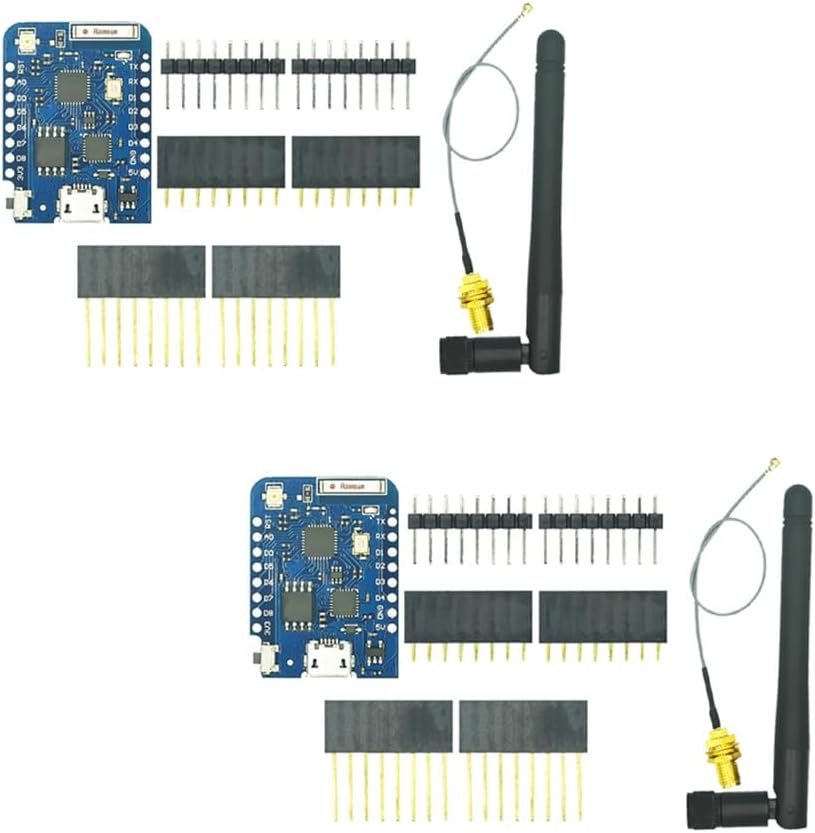 2Pcs D1 PRO Development Board ESP8266 CP2104 CH9102 External Connector Board (16MB CP2104 Kit)