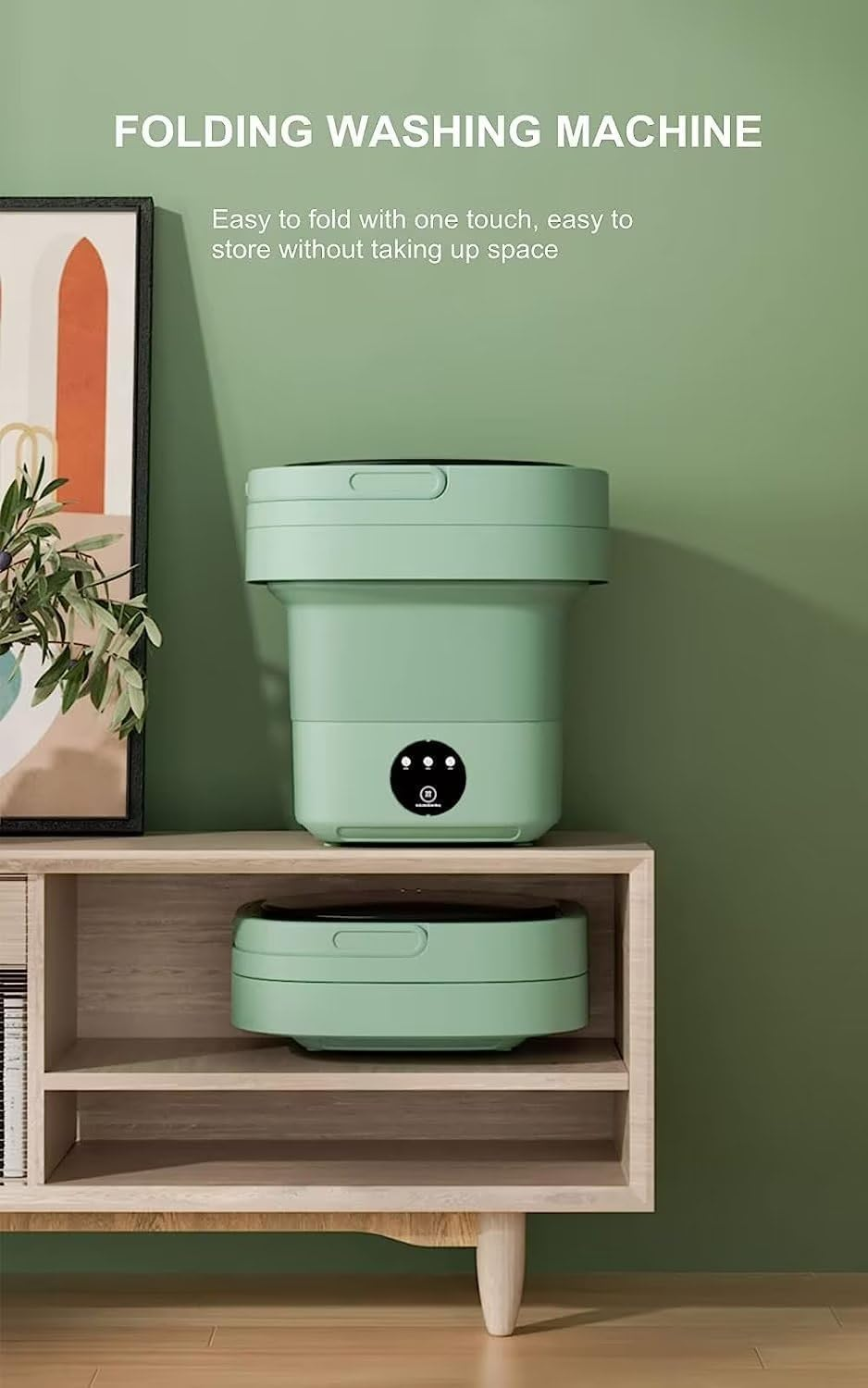 Uandhome Portable Washing Machine,Foldable Mini Washing Machine,Small Washing Machine for Underwear,Baby Clothes,Or Small Items,Suitable for Apartments,Dormitories,Camping,Travel image number 5