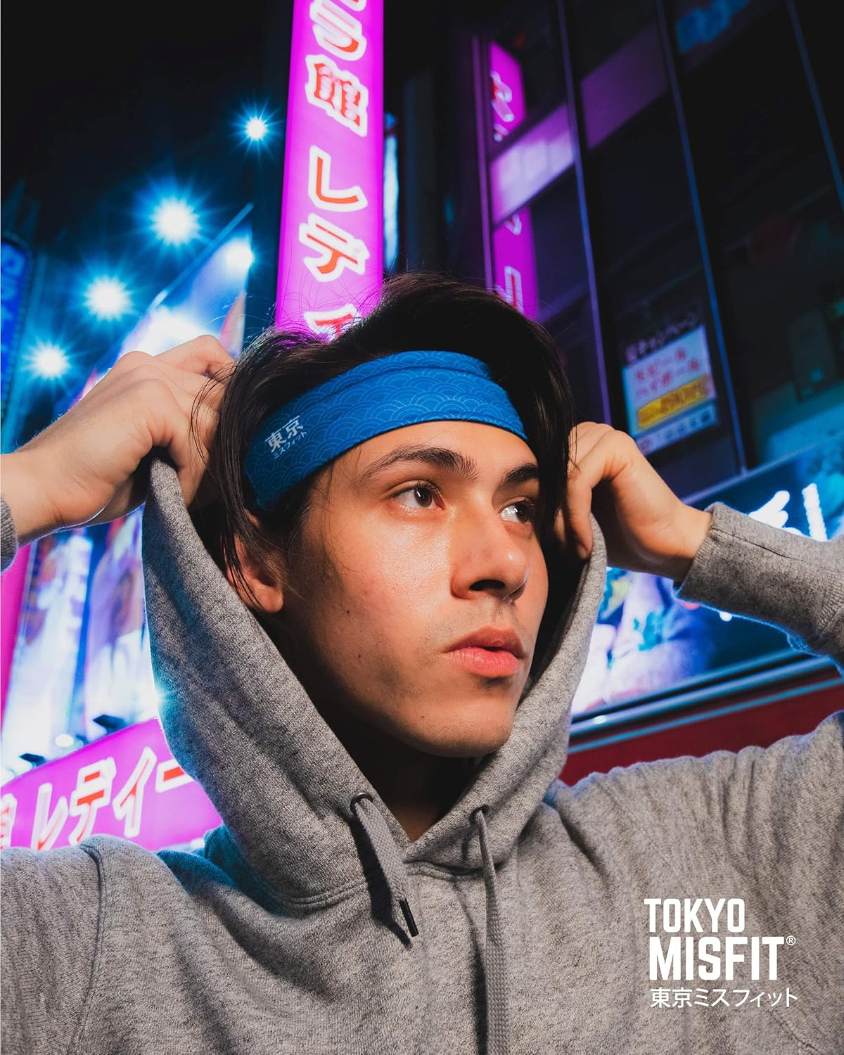 Tokyo Misfit - Japanese Headbands for Men & Women, Sweat Band, Workout, Yoga, Fashion, Running, Sports, Basketball, Bandana image number 4