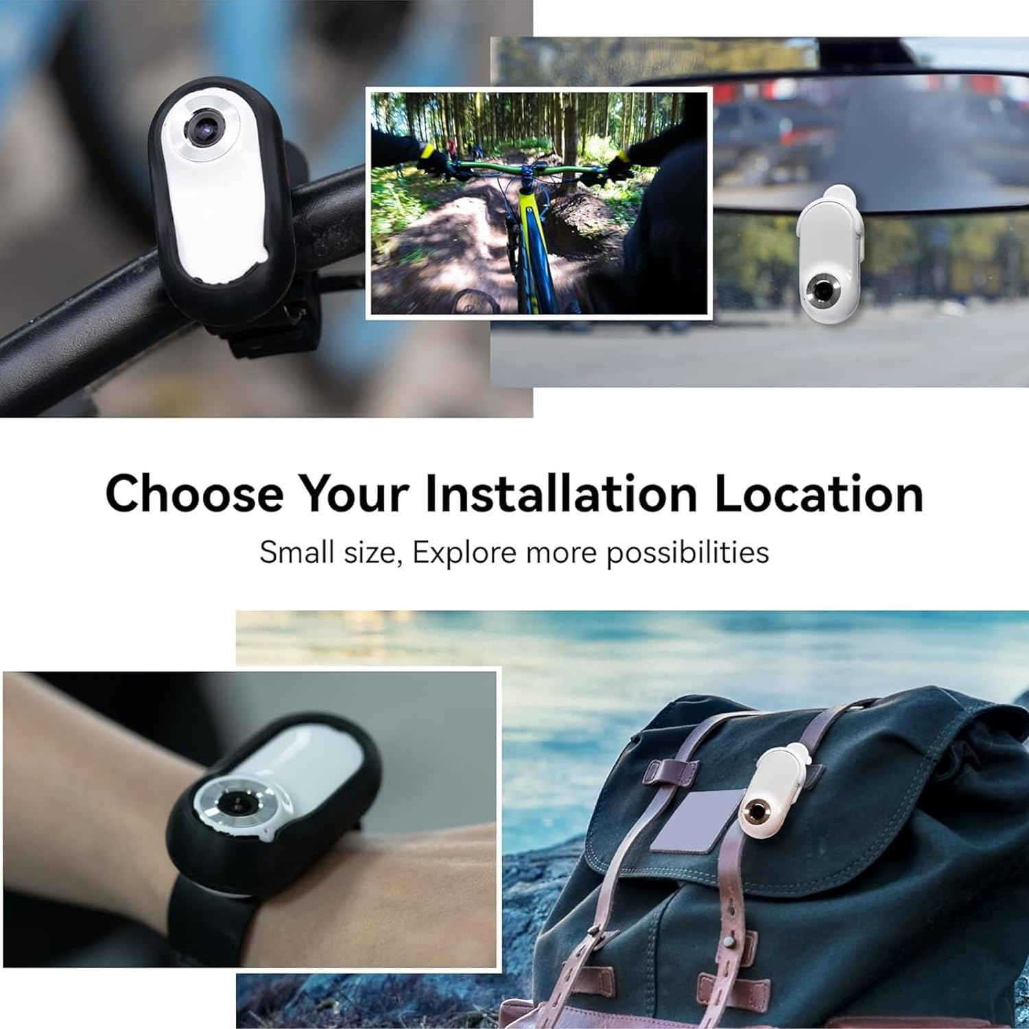 Cat Collar Camera, No Wifi Needed, 120 Degree Wide Angle Home Pet Cameras, Mini Action Camera with Video Records, Indoor Outdoor Pet Cam, Birthday Gifts for Cats Dogs (White) image number 4