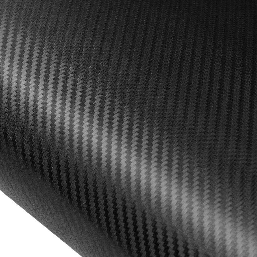 Gloss Black 4D Carbon Fiber Vinyl Car Phone Laptop Wrap Sticker Film 50X151Cm image number 6