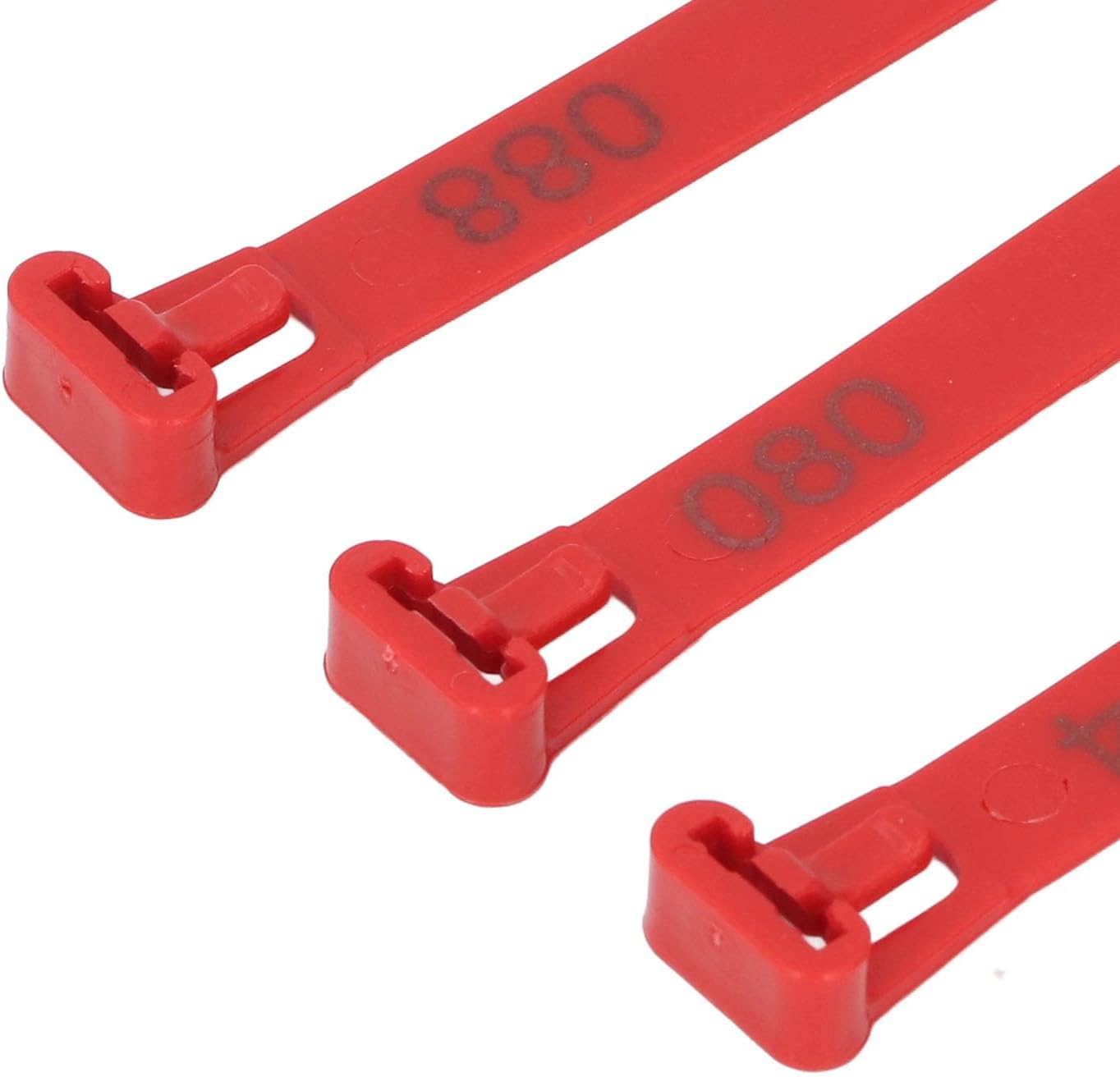 Generic Chicken Leg Rings, 1 to 100 Numbered, Red, Poultry Bands, 100 Count