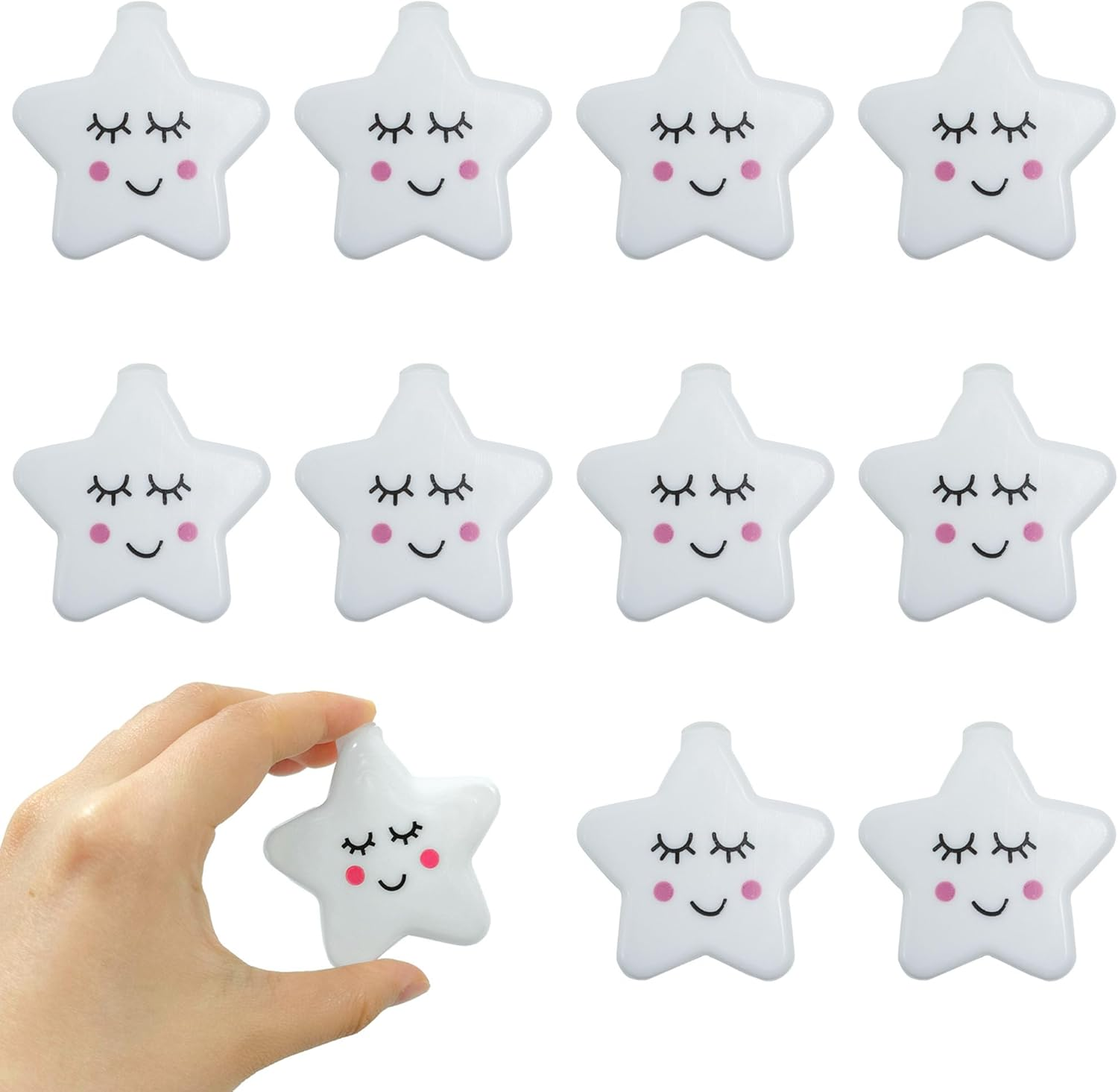 Niuhong Pack of 10 Small Lantern Hanging Ornament Mini 3D Lantern Lanterns Indoor and Outdoor Hanging Lanterns Garden Balcony Party Birthday Wedding Children'S Room Decoration (White Star) image number 6