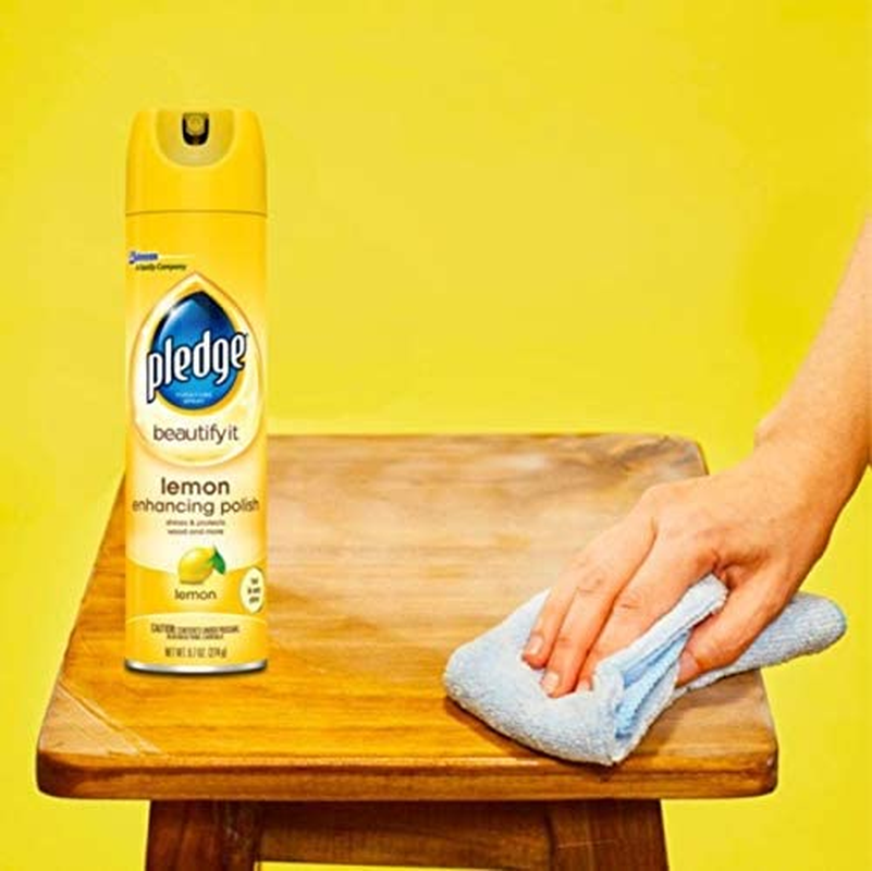 Pledge Furniture Polish Spray, Multi Surface Cleaner Dust, Shine, Protect, Lemon Polish Spray, 330Ml image number 1