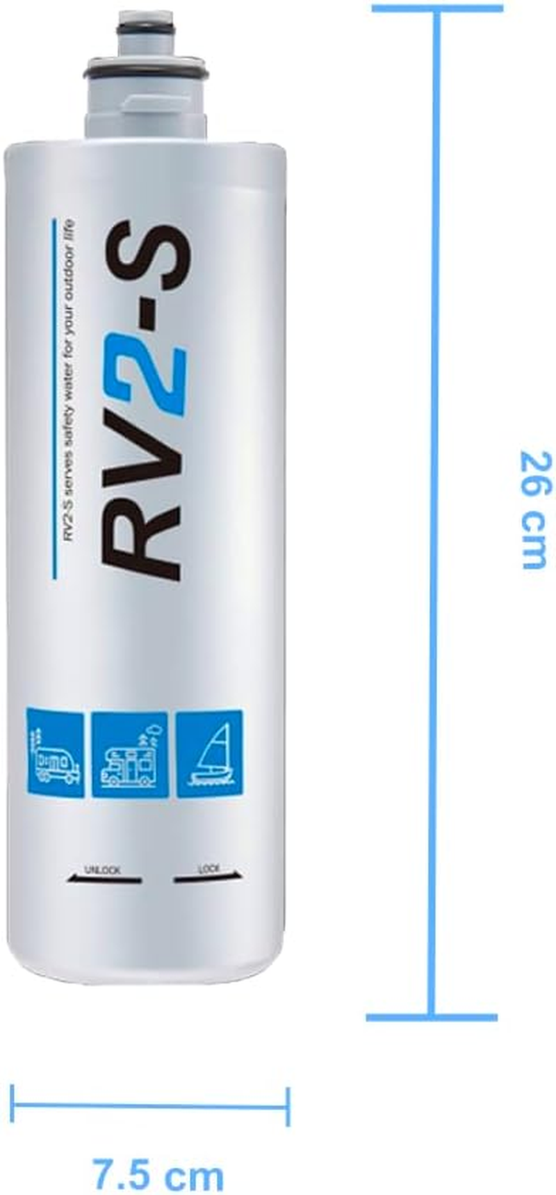RV2-S Caravan Filter with Full KIT Replace Everpure ADC (RV2-S Caravan Filter with Full KIT - Filter Only) image number 2