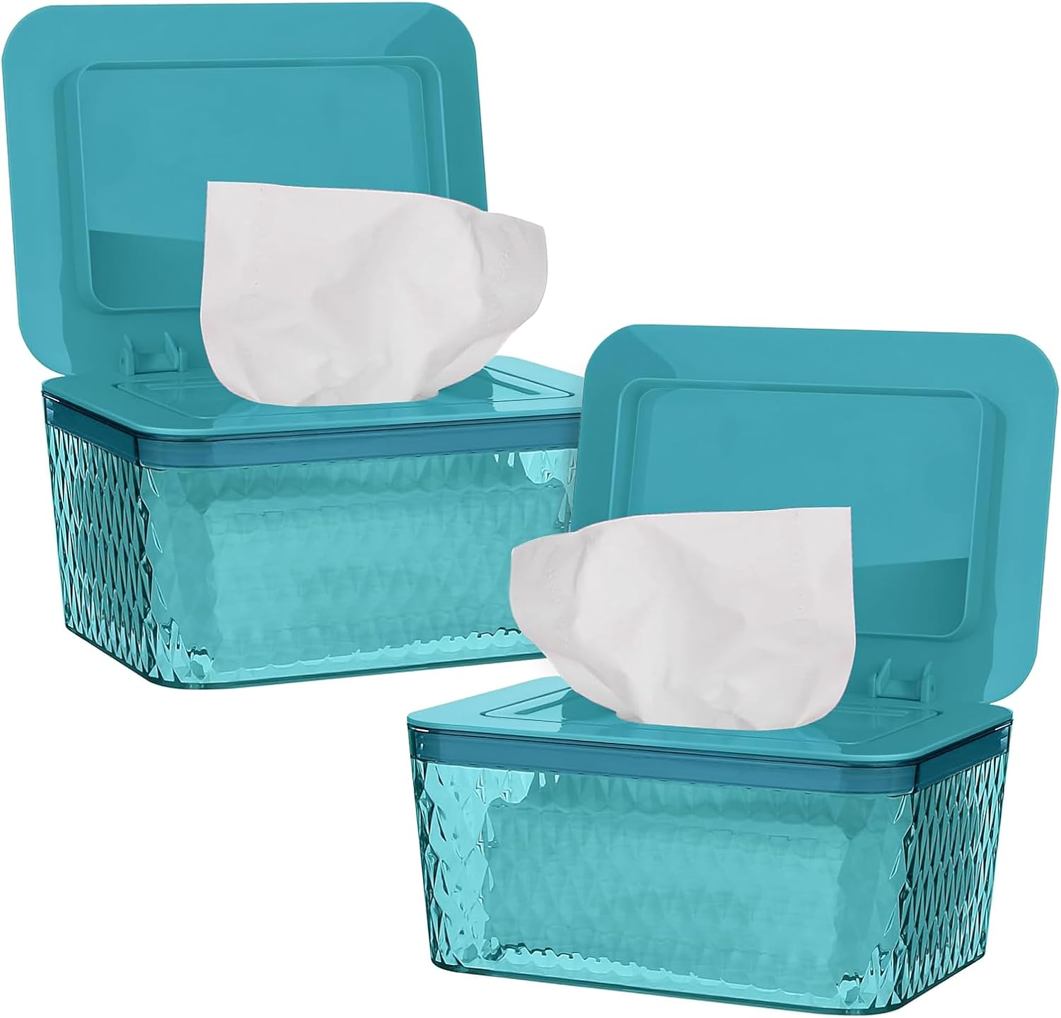 Wipes Dispenser, One-Handed Operation Wipe Holder for Baby & Adult, Seal-Designed Wipes Container for Bathroom Keep Diaper Wipes Fresh (Grey)