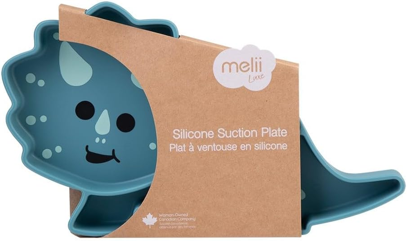 Melii Luxe Silicone Suction Plate - Dinosaur image number 2