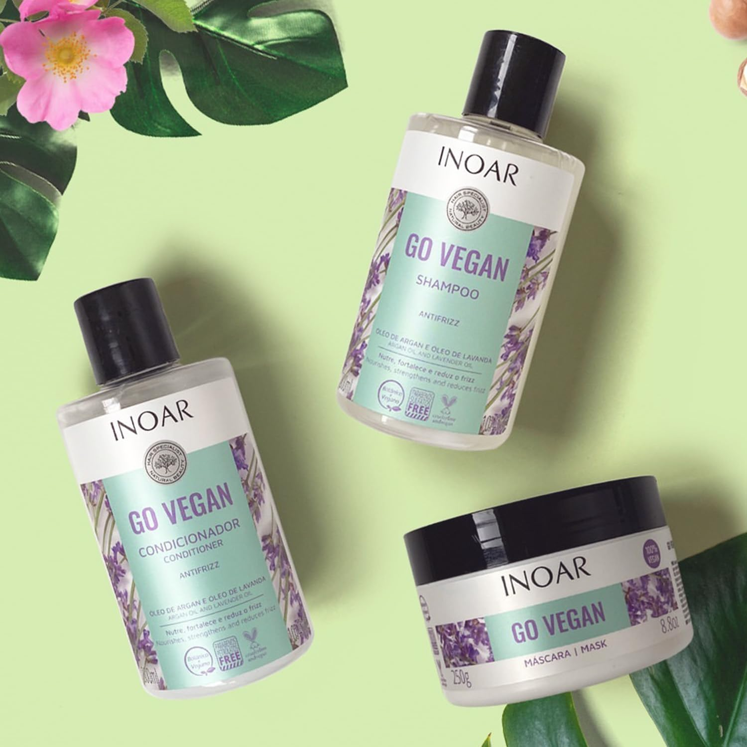 Inoar Go Vegan anti Frizz Hair Mask 250G image number 2