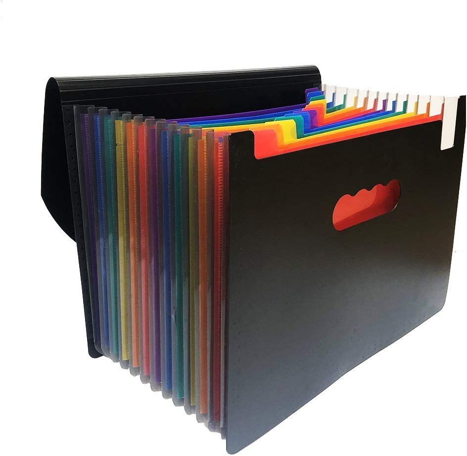 13 Pockets Expanding Files Folder/ A4 Expandable File Organizer/Portable Accordion File Folder/High Capacity Multicolour Stand/Plastic Business File Organizer Box (1Xfolder) image number 5