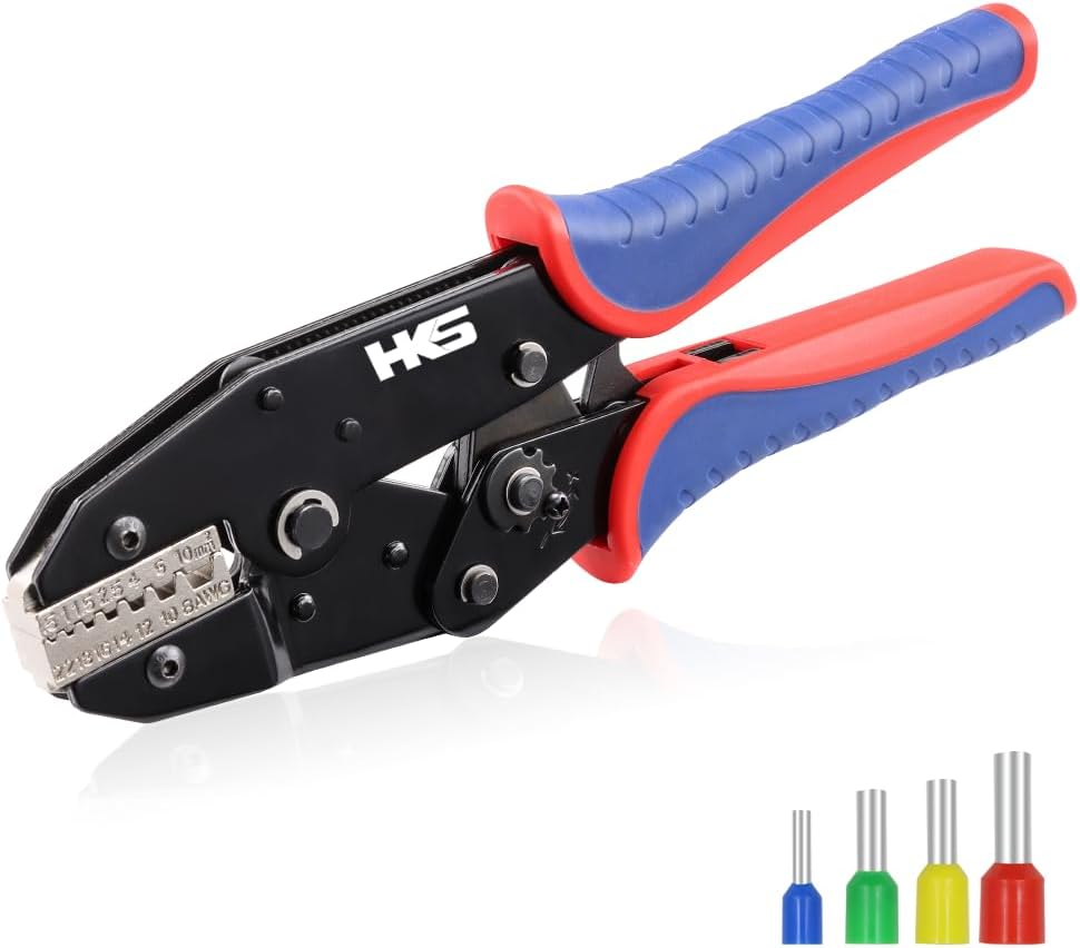 HKS Spark Plug Connector Crimping Tool for Ignition Cable and Spark Plug Wire - Ratcheting Wire Crimpers - Max Diameter 8.5Mm - Ratchet Terminal Crimper - Electrical Crimping Tool image number 4
