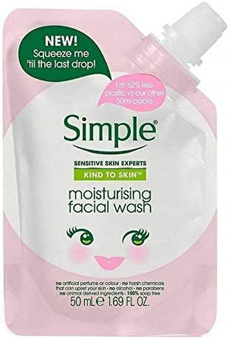 Simple Kind to Skin Moisturizing Facial Wash Squeeze Me Pouch (Travel Size) image number 1