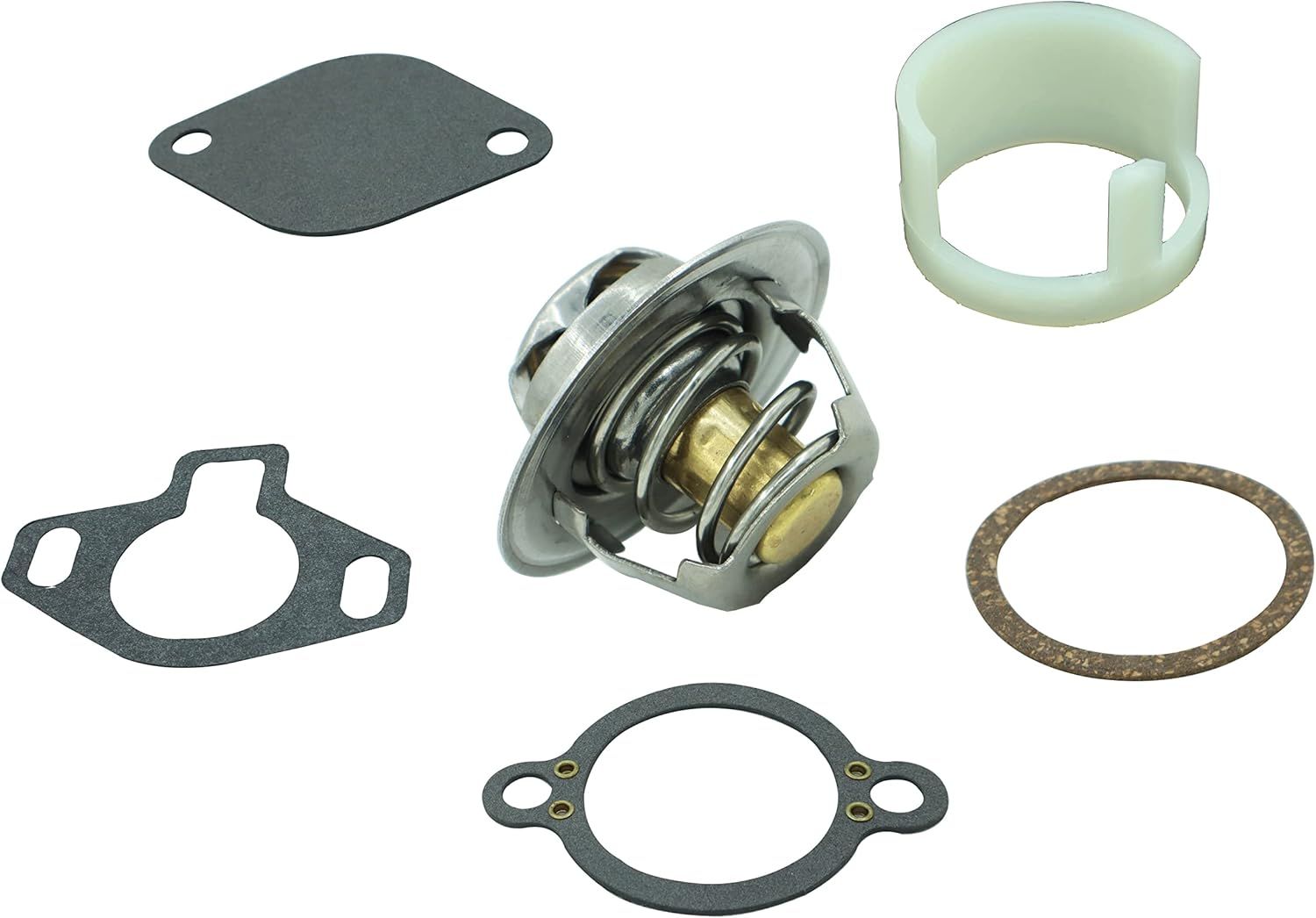 Thermostat Kit for Mercruiser 807252Q5 1987-UP Sierra 18-3647 Gaskets Sleeve for 4.3L 5.0L 5.7L 7.4L 8.2L 160&deg; image number 2