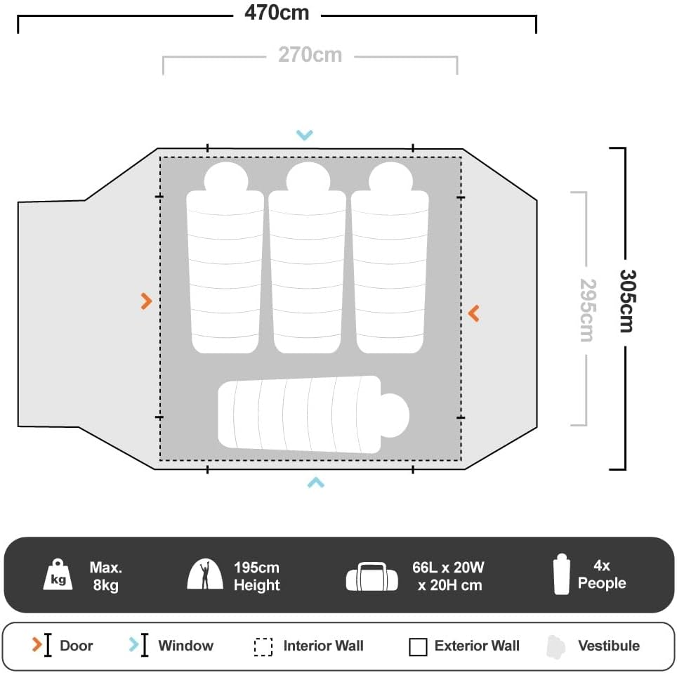 Oztrail Tasman 6 Person Dome Tent image number 1