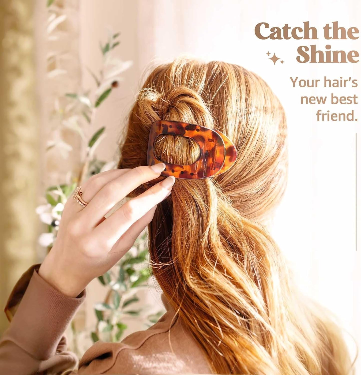 Tumurup Flat Hair Clips for Women &ndash; 5 Pack Large Hair Claw Clips for Thick & Thin Hair, Strong Hold Noslip Grip for All Hair Textures Accessories Women and Girls, Leopard Print image number 4