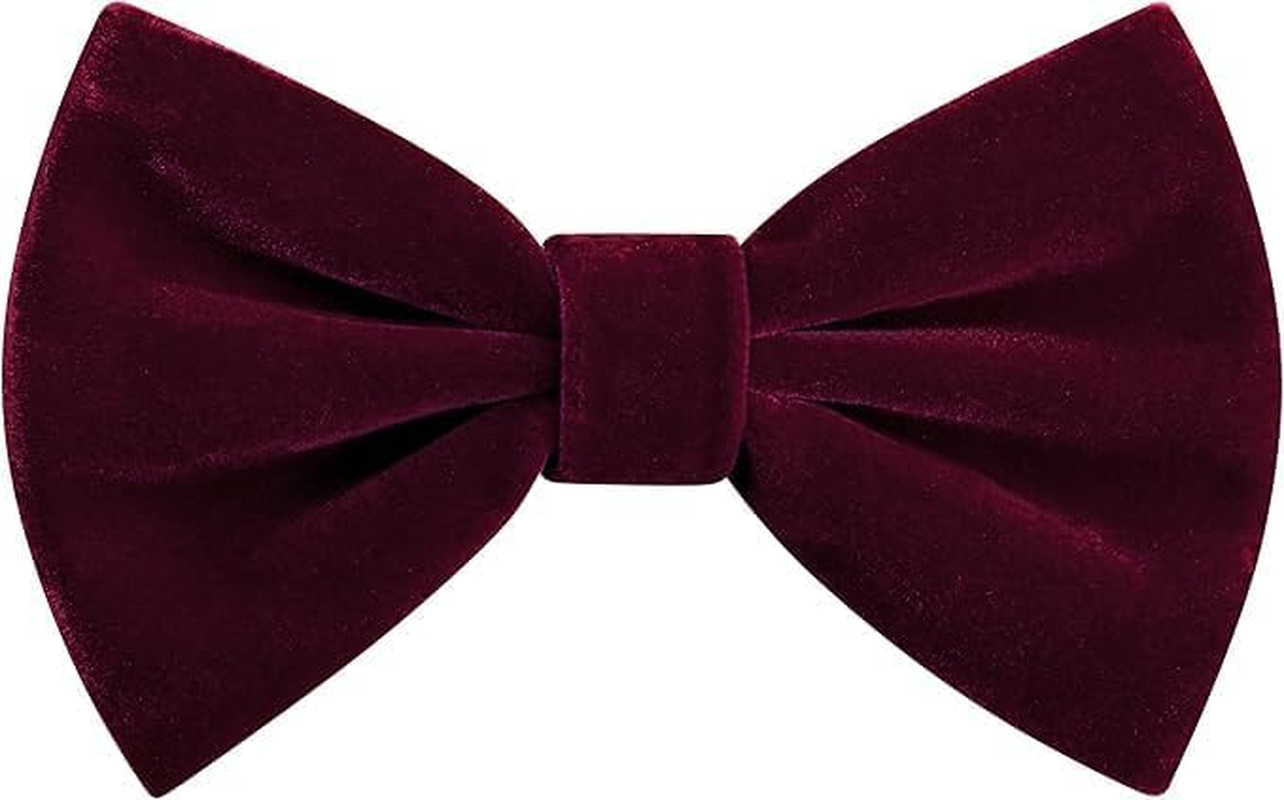 Velvet Bow Ties for Men Adjustable Pre-Tie Bowtie Tuxedo Bowties for Wedding