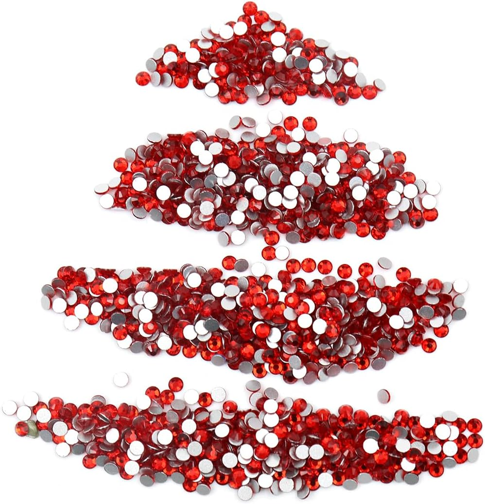 ANCLLO Crystal Flat Back Rhinestones for Crafts, Multiple Sizes, Non Hotfix and Hotfix Options image number 5