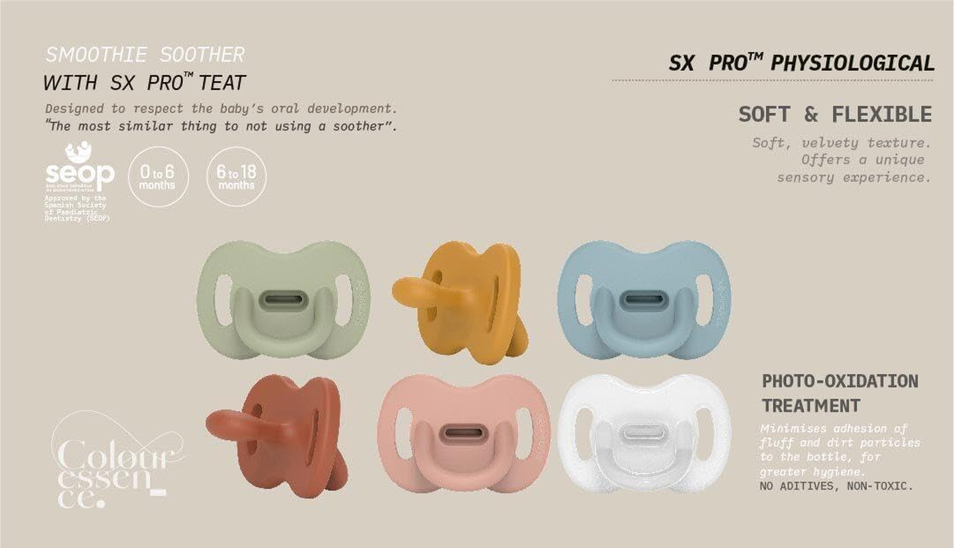 Suavinex Ultra-Light All Silicone Soother with SX Pro Physiological Teat for Babies 6-18 Months, Super Soft and Flexible, Ideal for Sleeping, Colour Essence Mustard image number 4