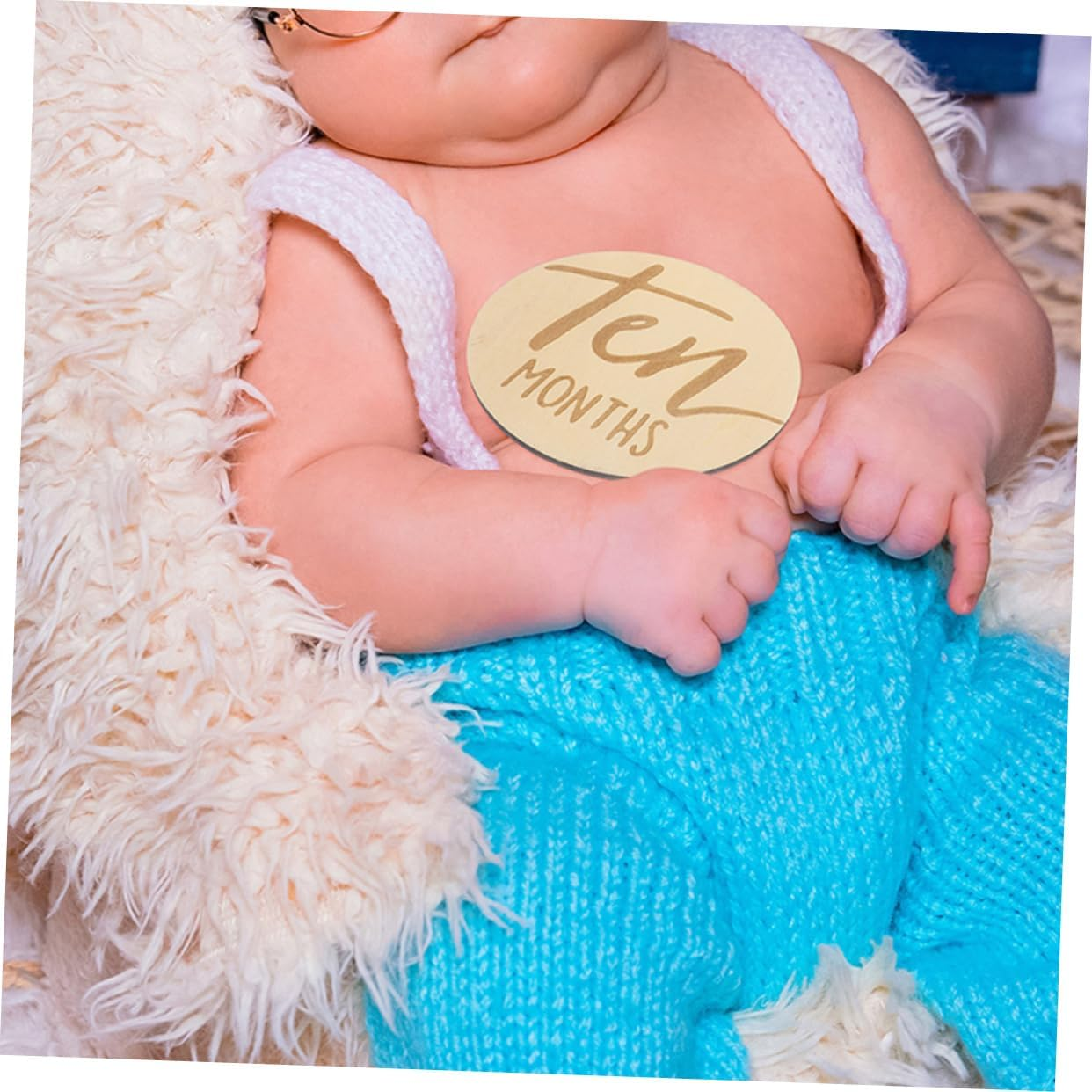 12Pcs Wooden Monthly Milestone Cards for Growth Milestone Signs Keepsake for Newborn Photoshoot