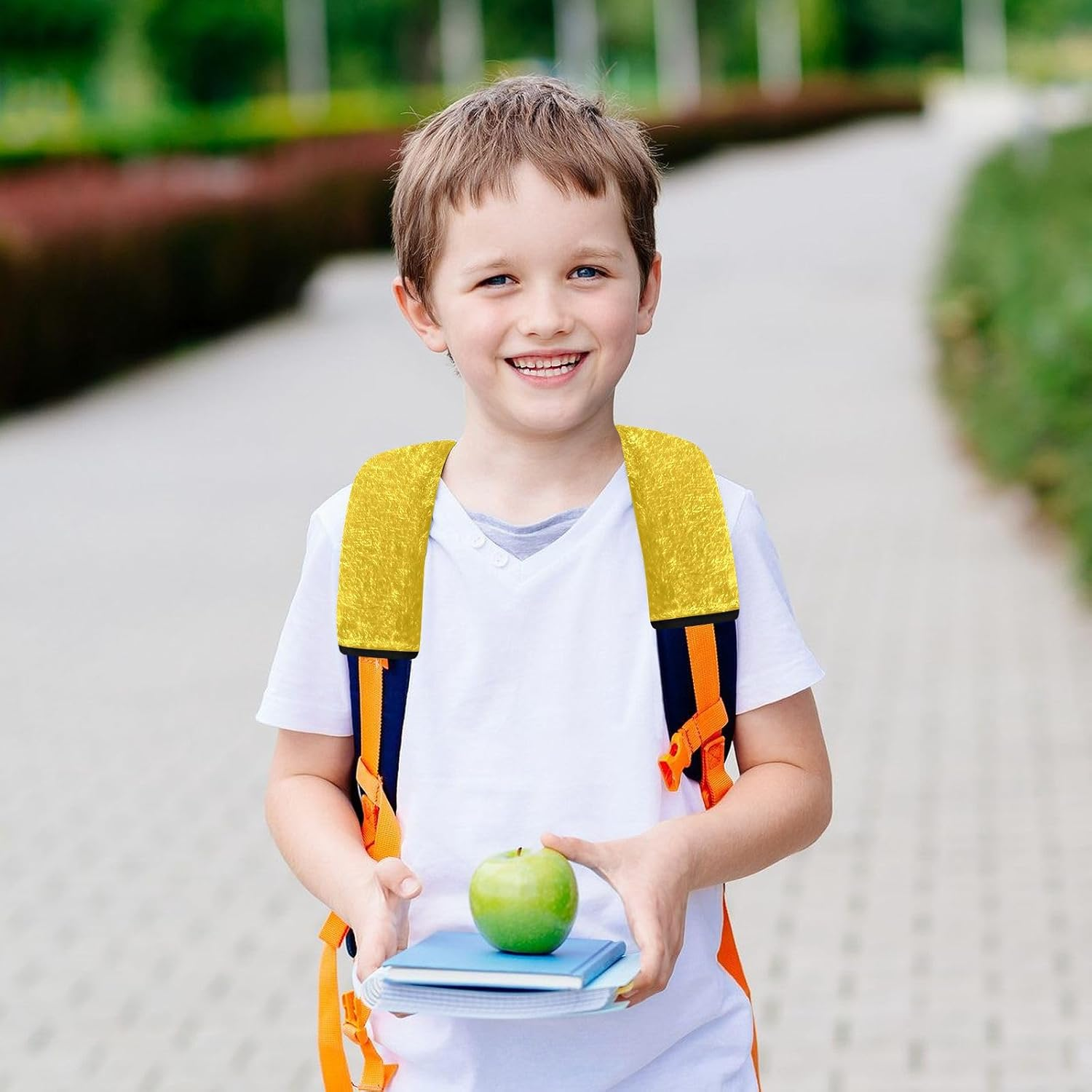 RPLIFE Chrome Yellow Car Seatbelt Cover Soft Padded Seatbelt Cover, Seat Belt Cushion Washable, Seat Belt Padding Women, E07Q23018 image number 1