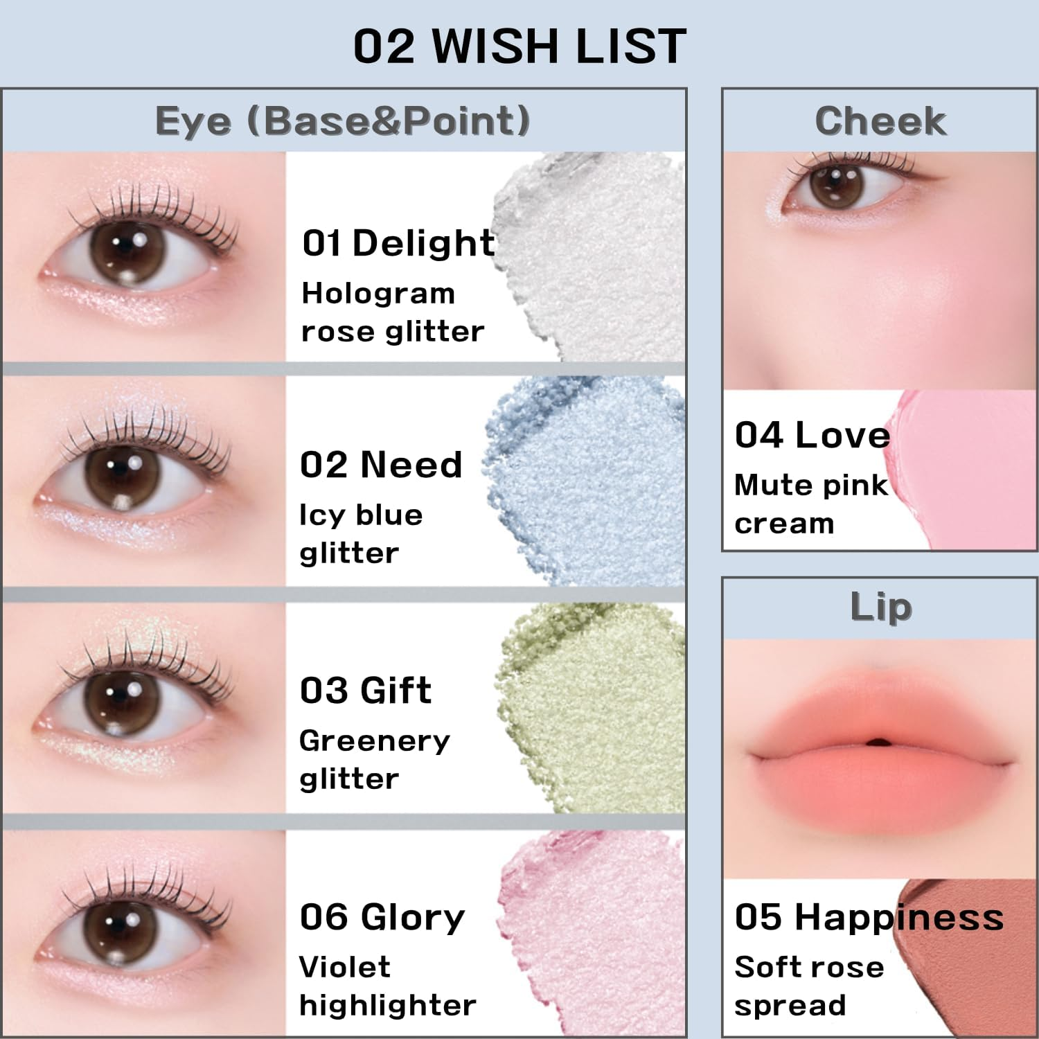 BBIA Last Eye Palette Ornament Edition - Eyeshadow & Lip & Cheek Blush Multi-Use Palette Various Texture Glitter Creamy Velvety Matte Long Lasting Daily Korean Face Makeup K-Beauty (02 WISH LIST, Pack of 1) - 03 Bucket List image number 5